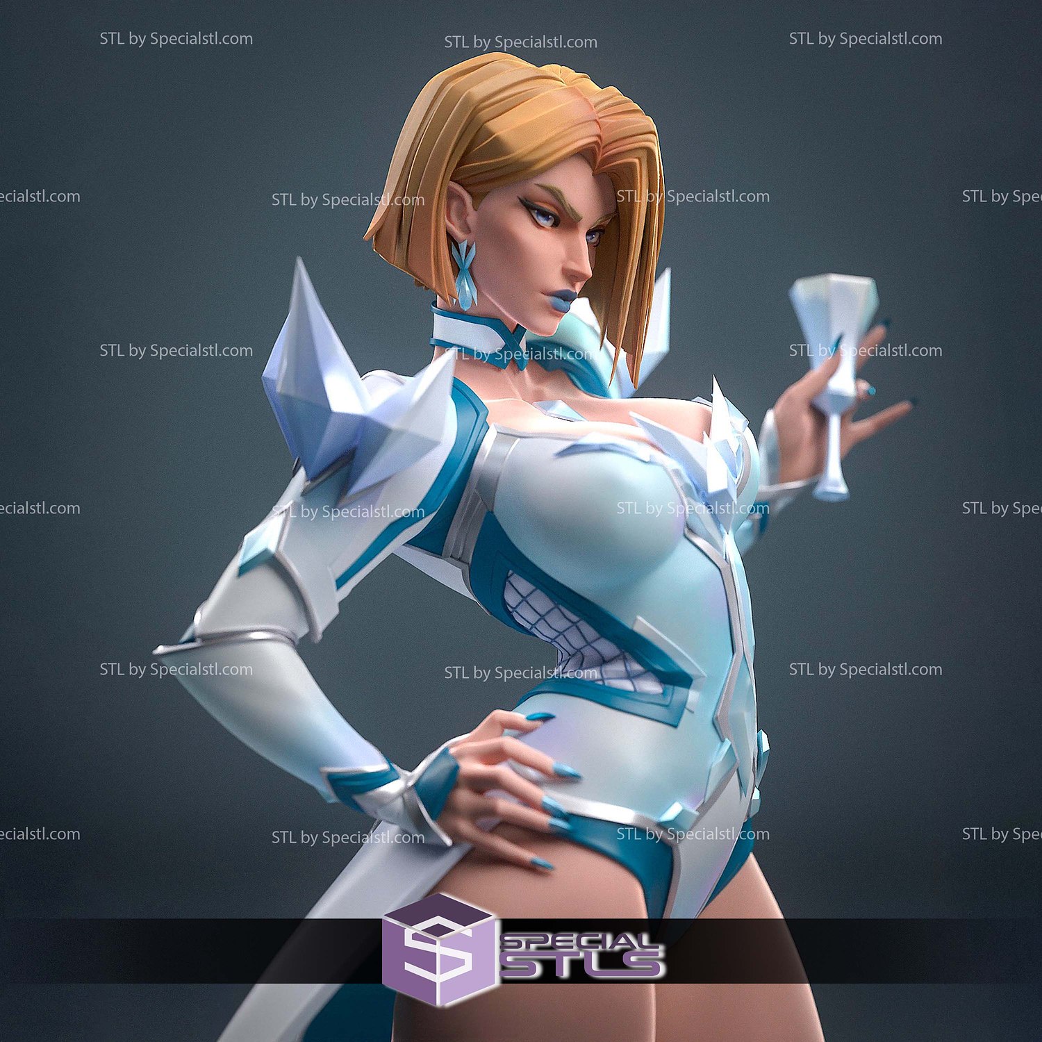 Emma Frost Marvel Rival and Glass STL Files 3D Model — view 3