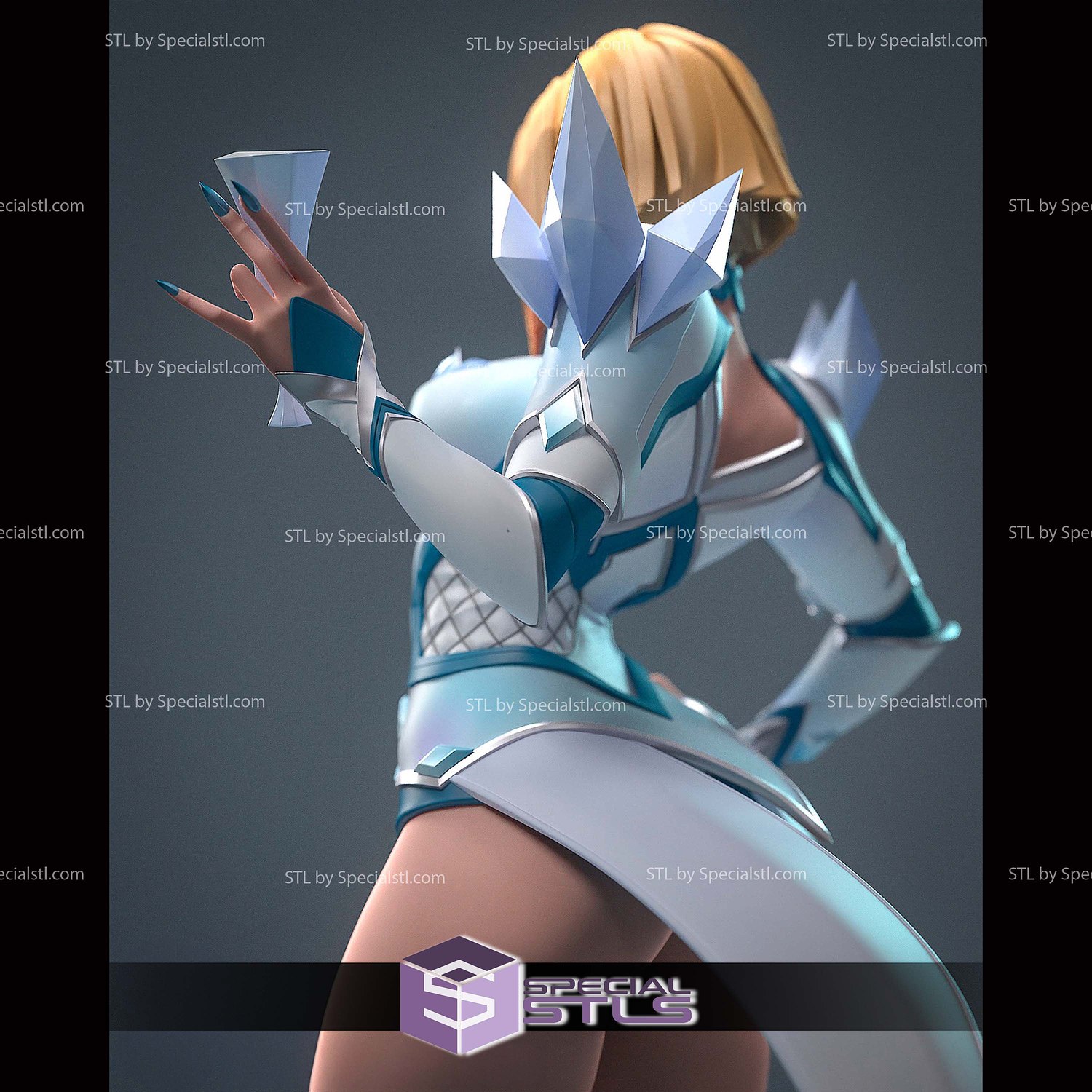Emma Frost Marvel Rival and Glass STL Files 3D Model — view 5