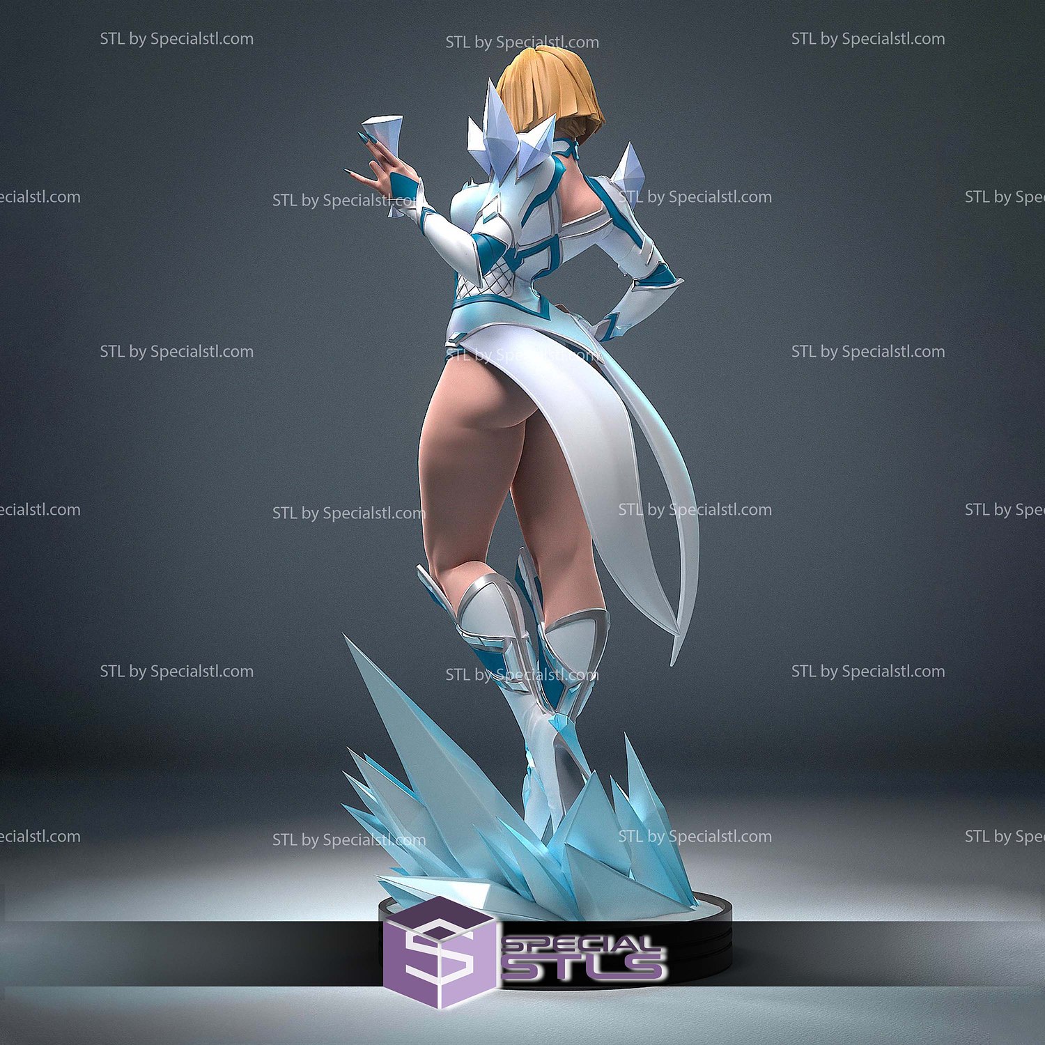 Emma Frost Marvel Rival and Glass STL Files 3D Model — view 6