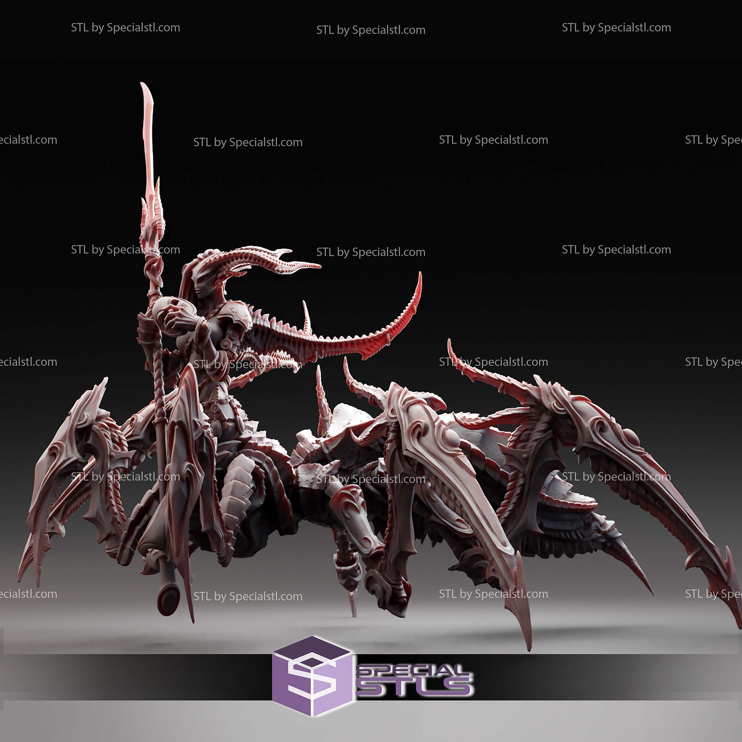 Demon Princess Daemon Damzels STL Miniatures 3D Model — view 3