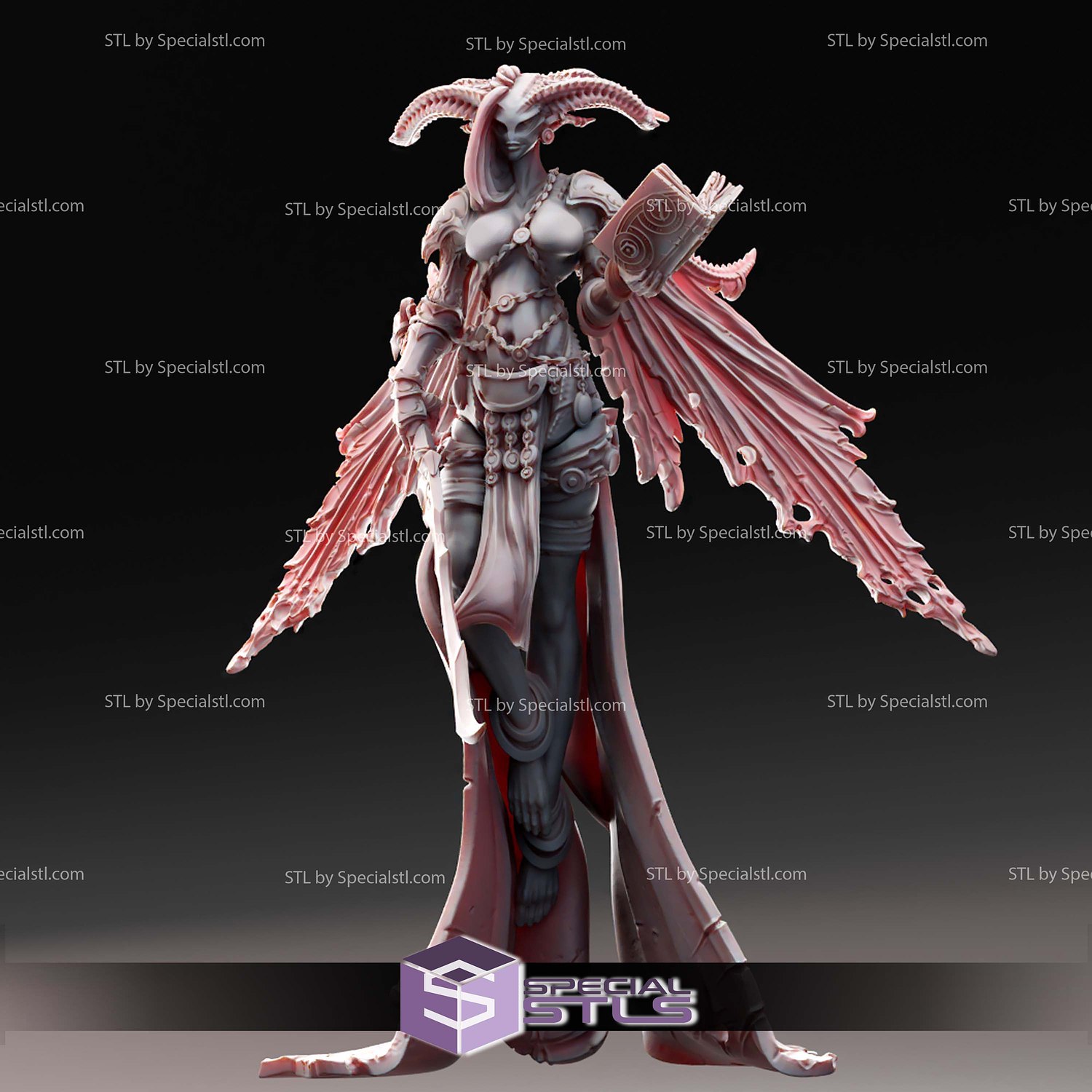 Demon Princess Daemon Damzels STL Miniatures 3D Model — view 6