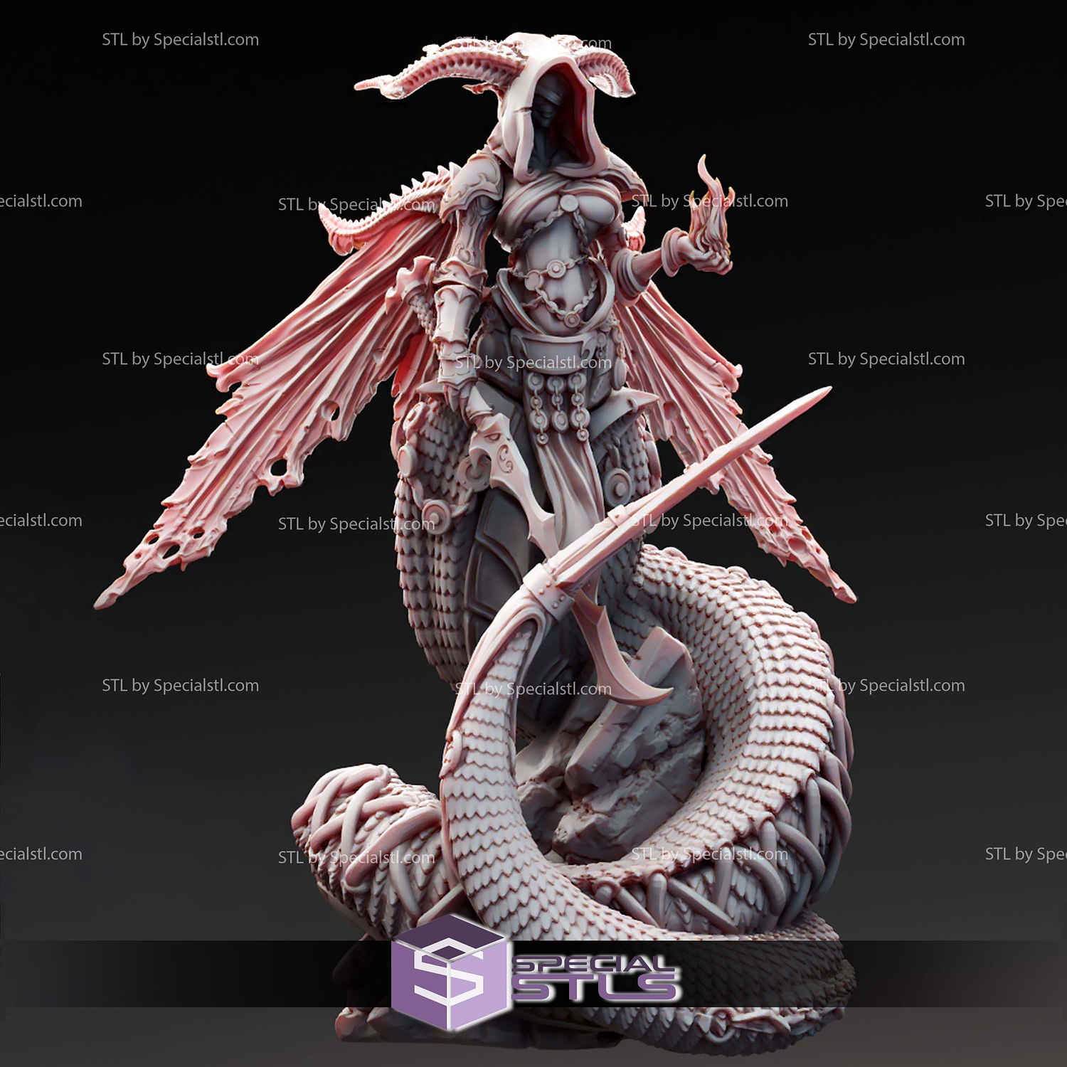 Demon Princess Daemon Damzels STL Miniatures 3D Model — view 7