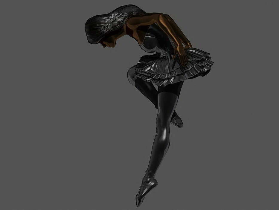 Black Swan 3D OBJ Model — view 2