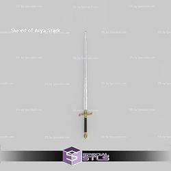 Cosplay STL Files Needle Arya Sword 3D Model