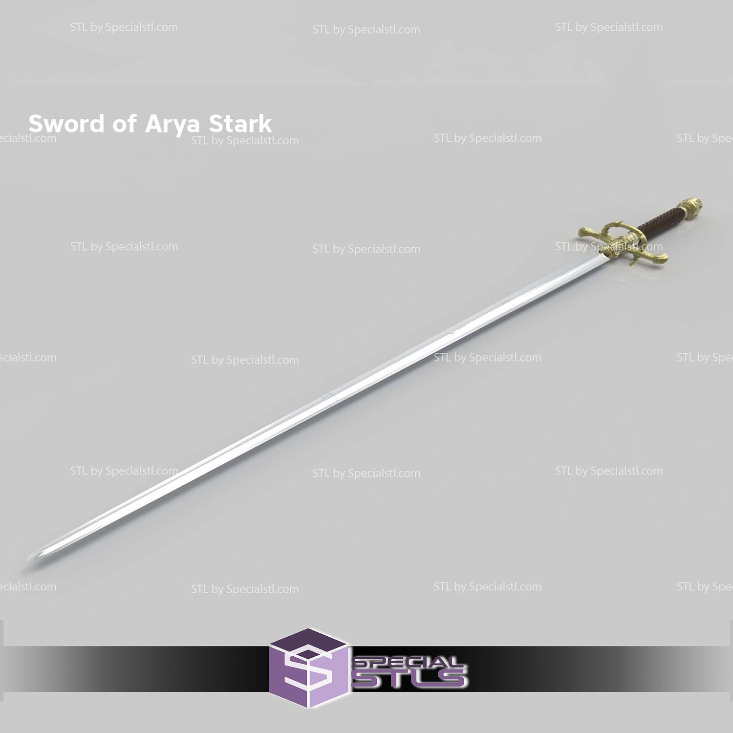Cosplay STL Files Needle Arya Sword 3D Model — view 2