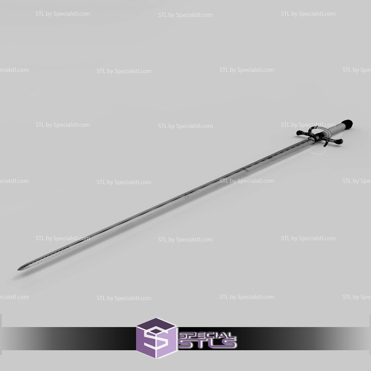 Cosplay STL Files Needle Arya Sword 3D Model — view 4