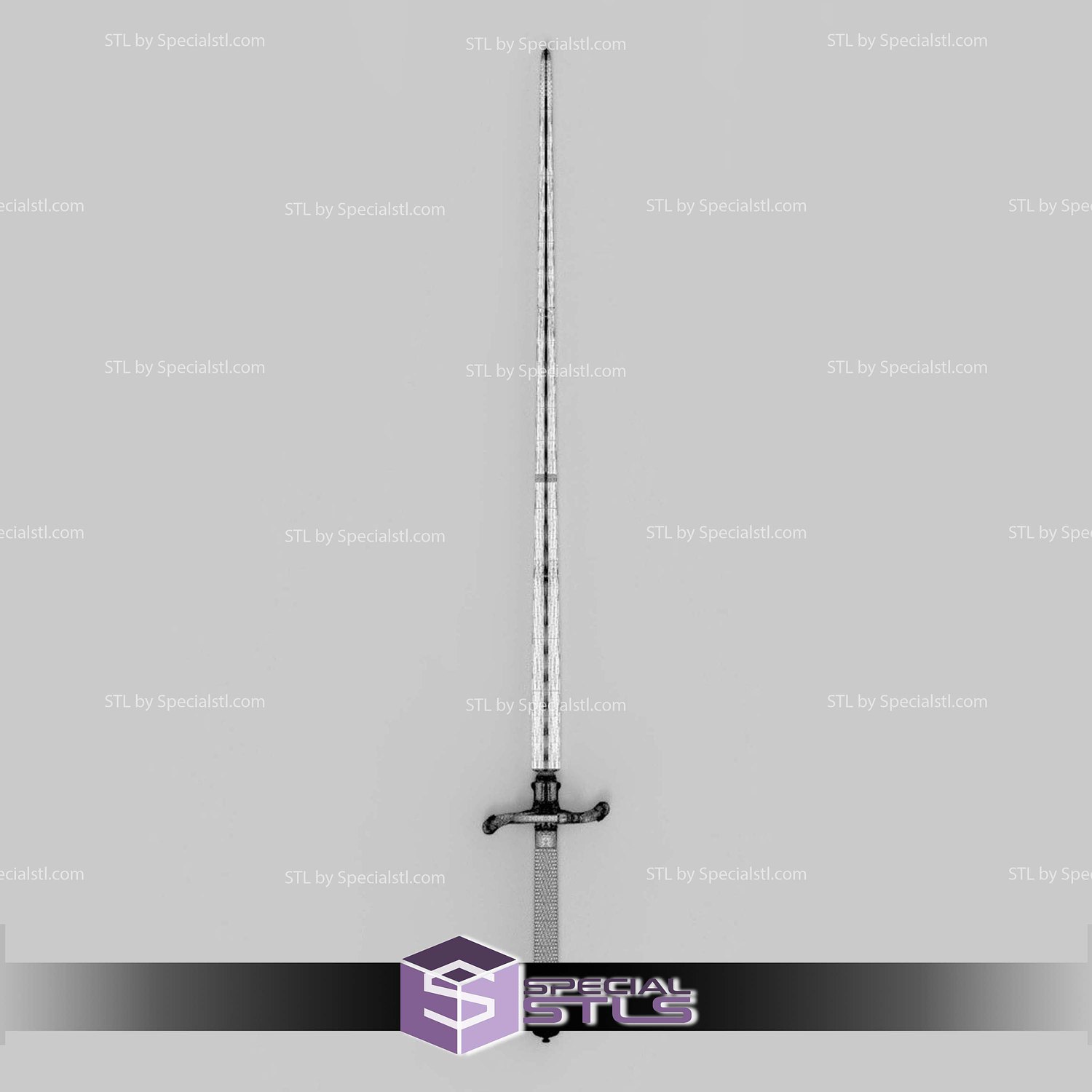 Cosplay STL Files Needle Arya Sword 3D Model — view 5