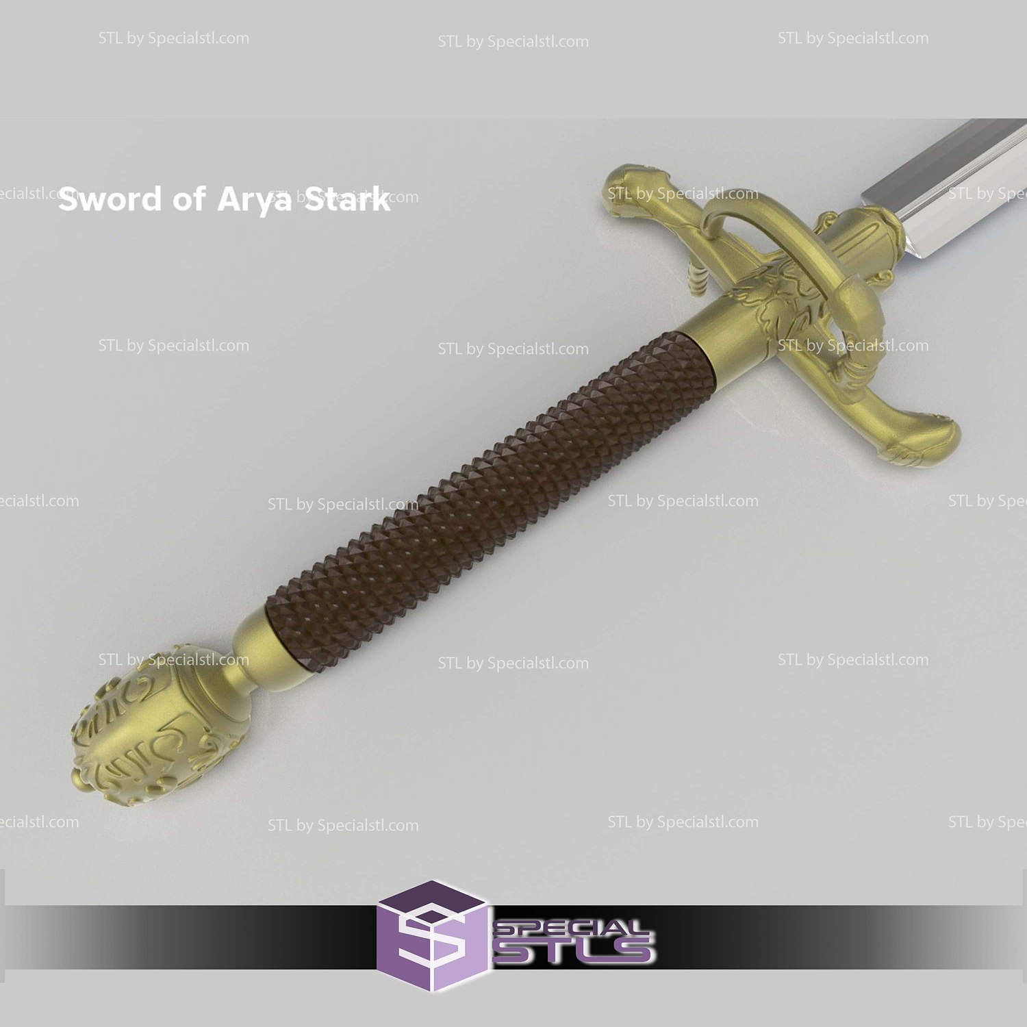 Cosplay STL Files Needle Arya Sword 3D Model — view 6