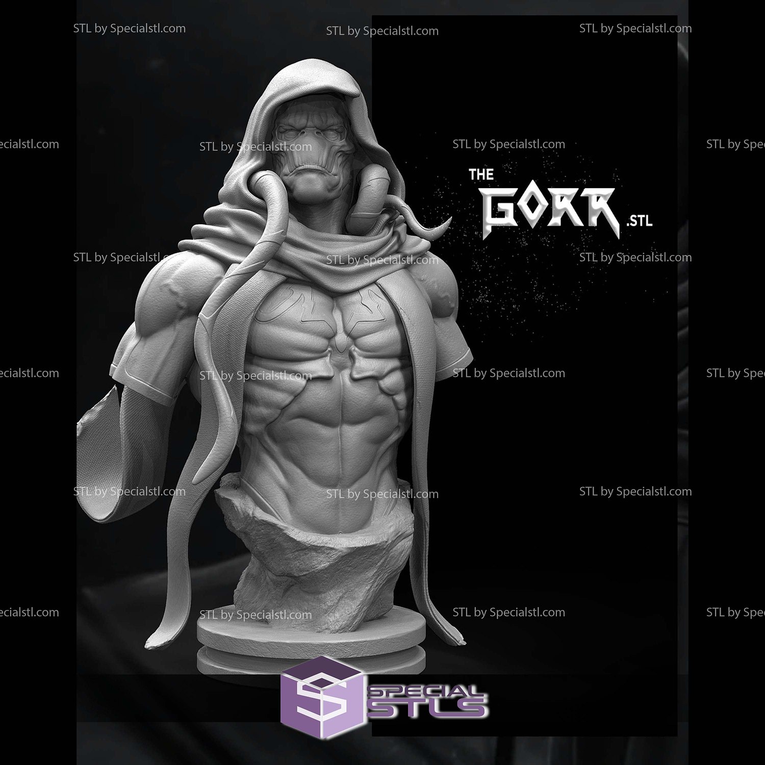 Gorr Bust 145mm STL Files 3D Model — view 2