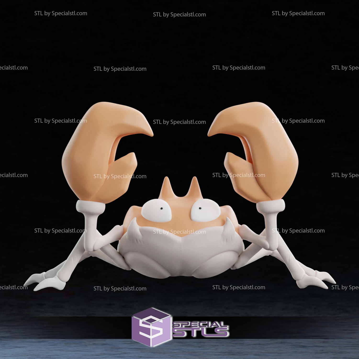 Life Sized Krabby Pokemon 3D Printer Files STL Model — view 3