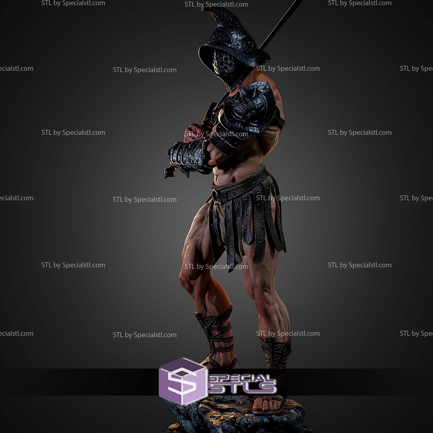 Legendary Gladiador STL Files 3D Model — view 3