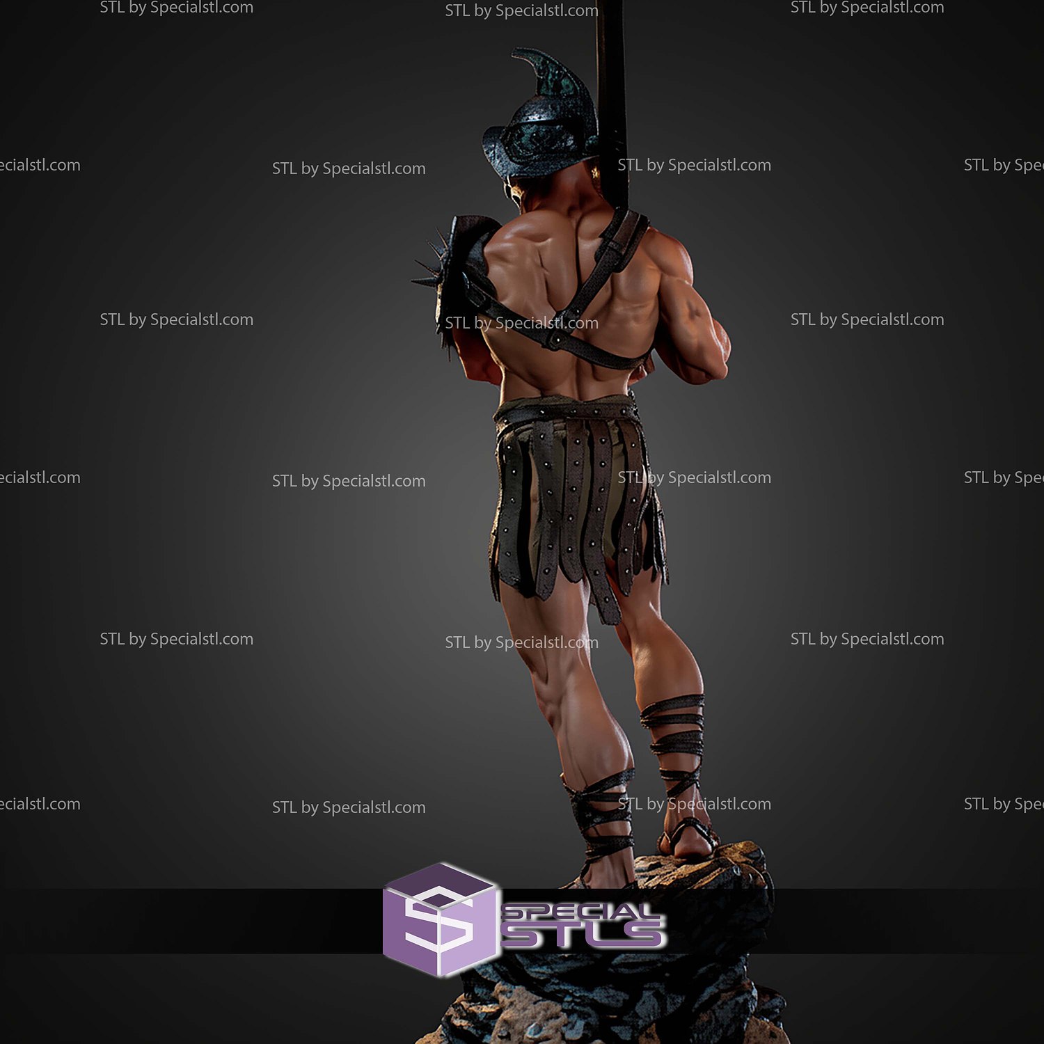 Legendary Gladiador STL Files 3D Model — view 4