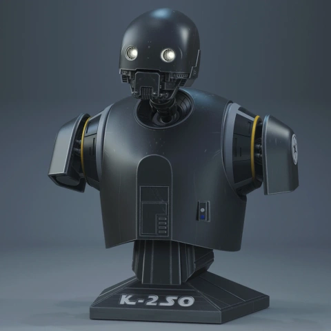 K-2SO Bust 3D Printer Files | Assembly STL Model
