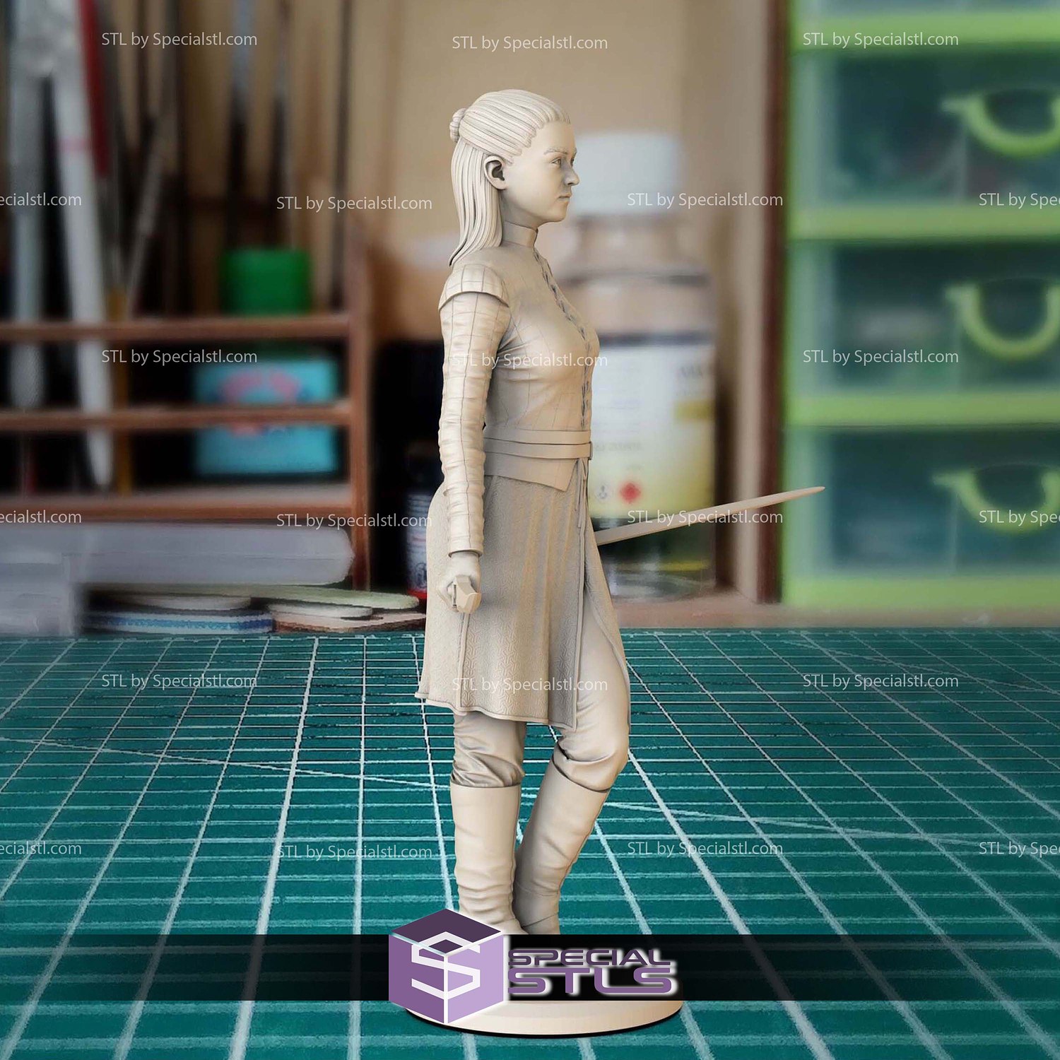 Arya Stark Standalone 3D Printer Files STL Model — view 4