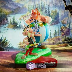 Asterix and Obelix Cartoon 3D Printer Files STL Model