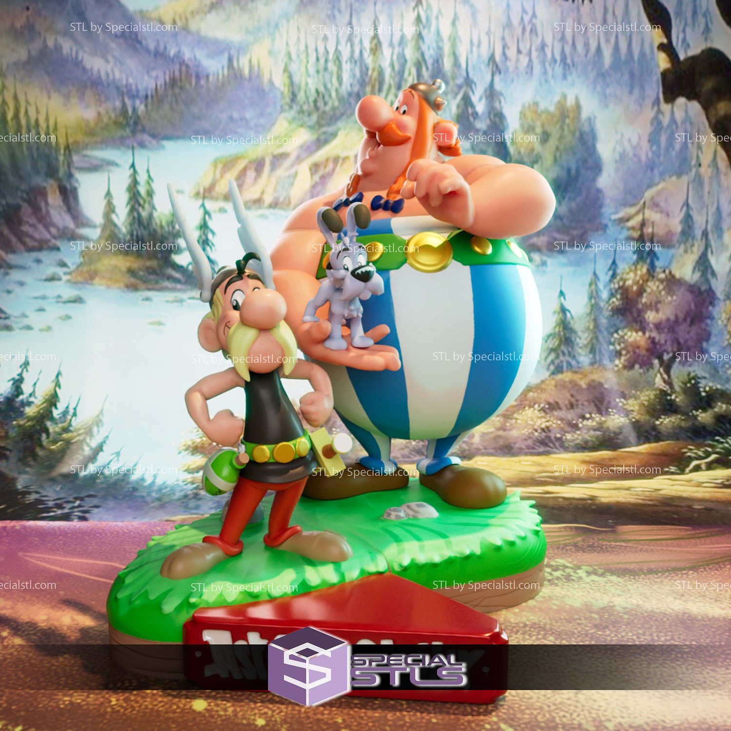 Asterix and Obelix Cartoon 3D Printer Files STL Model — view 4