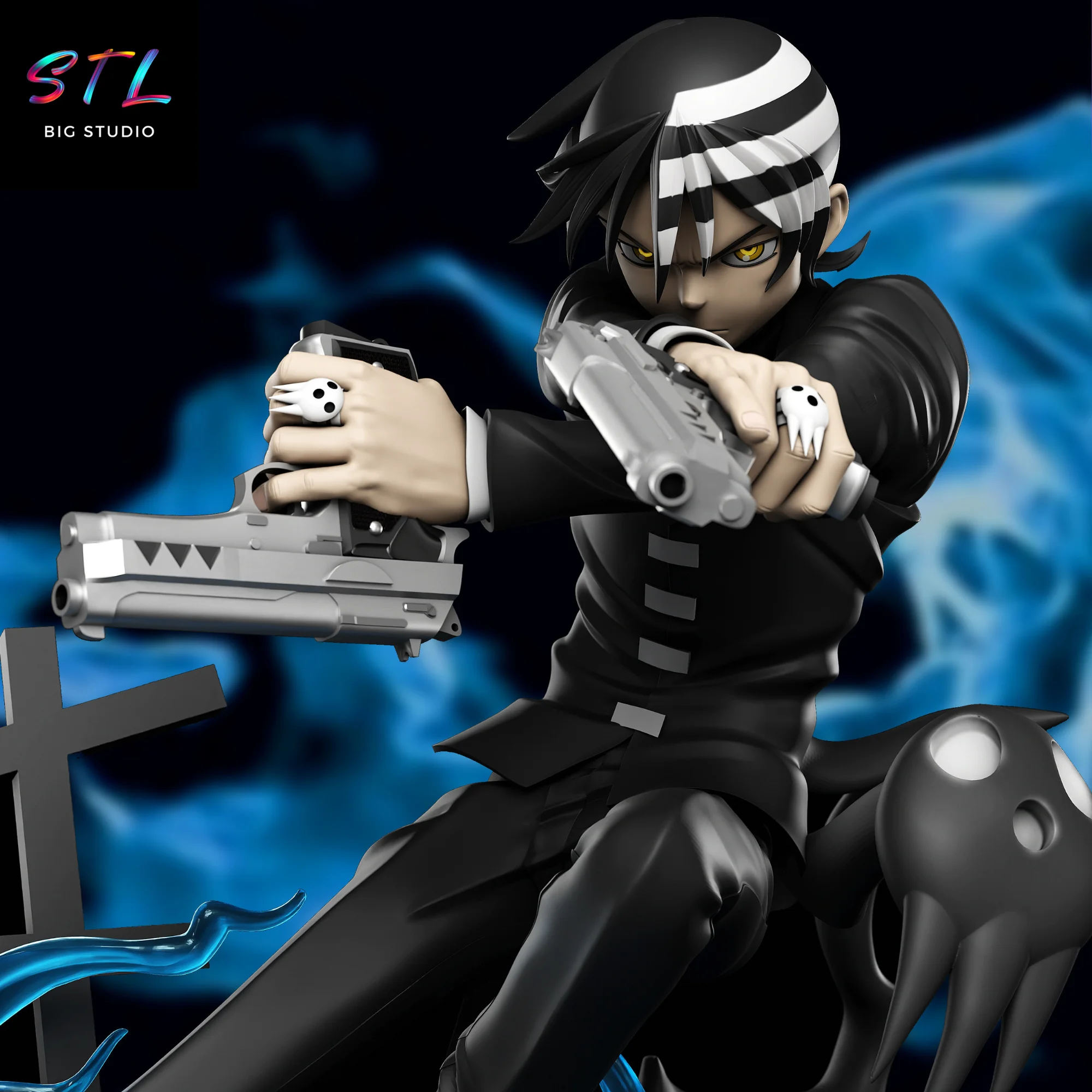 Death the Kid STL | Soul Eater | 3D Printable Figure Model — view 4