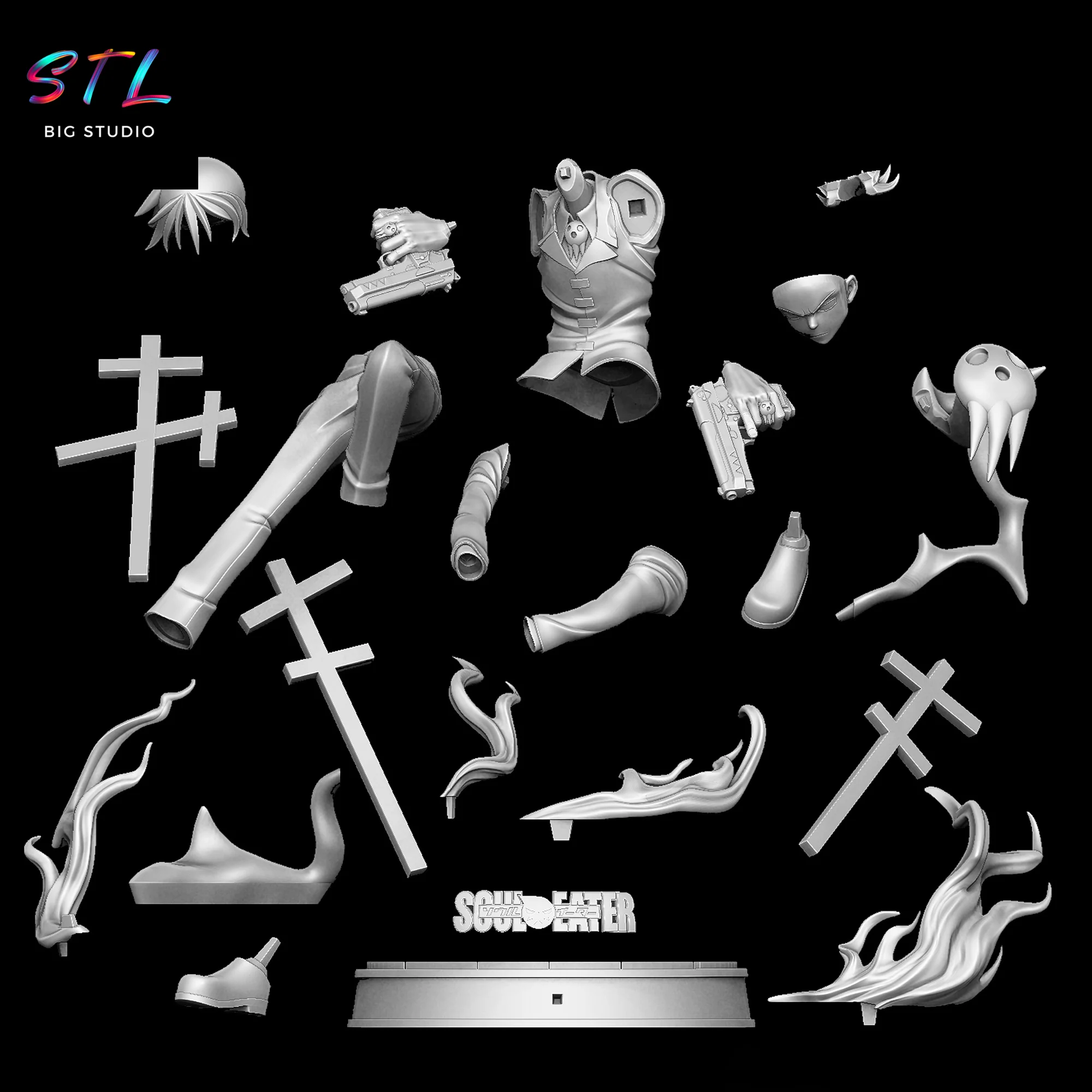 Death the Kid STL | Soul Eater | 3D Printable Figure Model — view 6