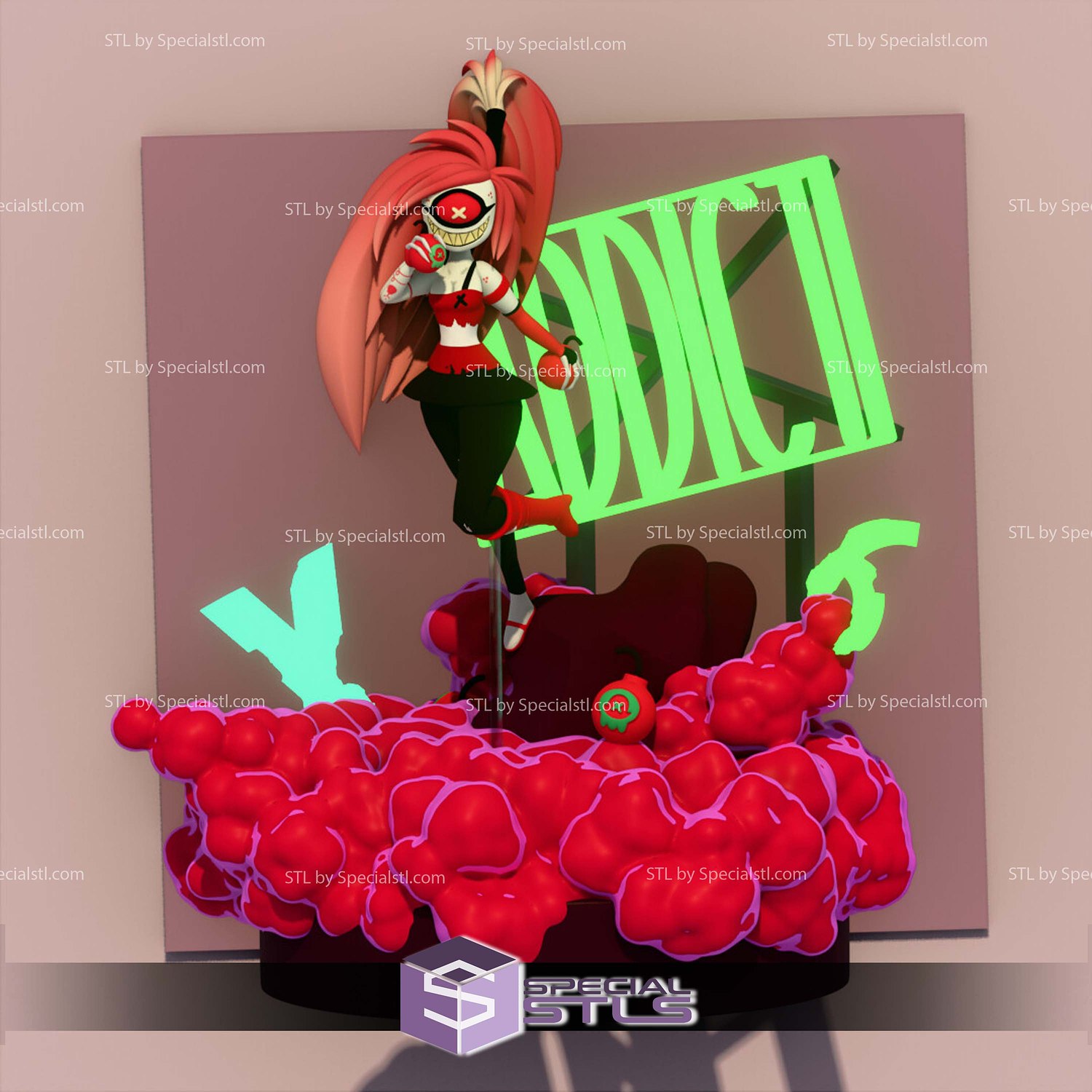 Cherri Bomb Hazbin Hotel Sculptures 3D Printing STL Model — view 2