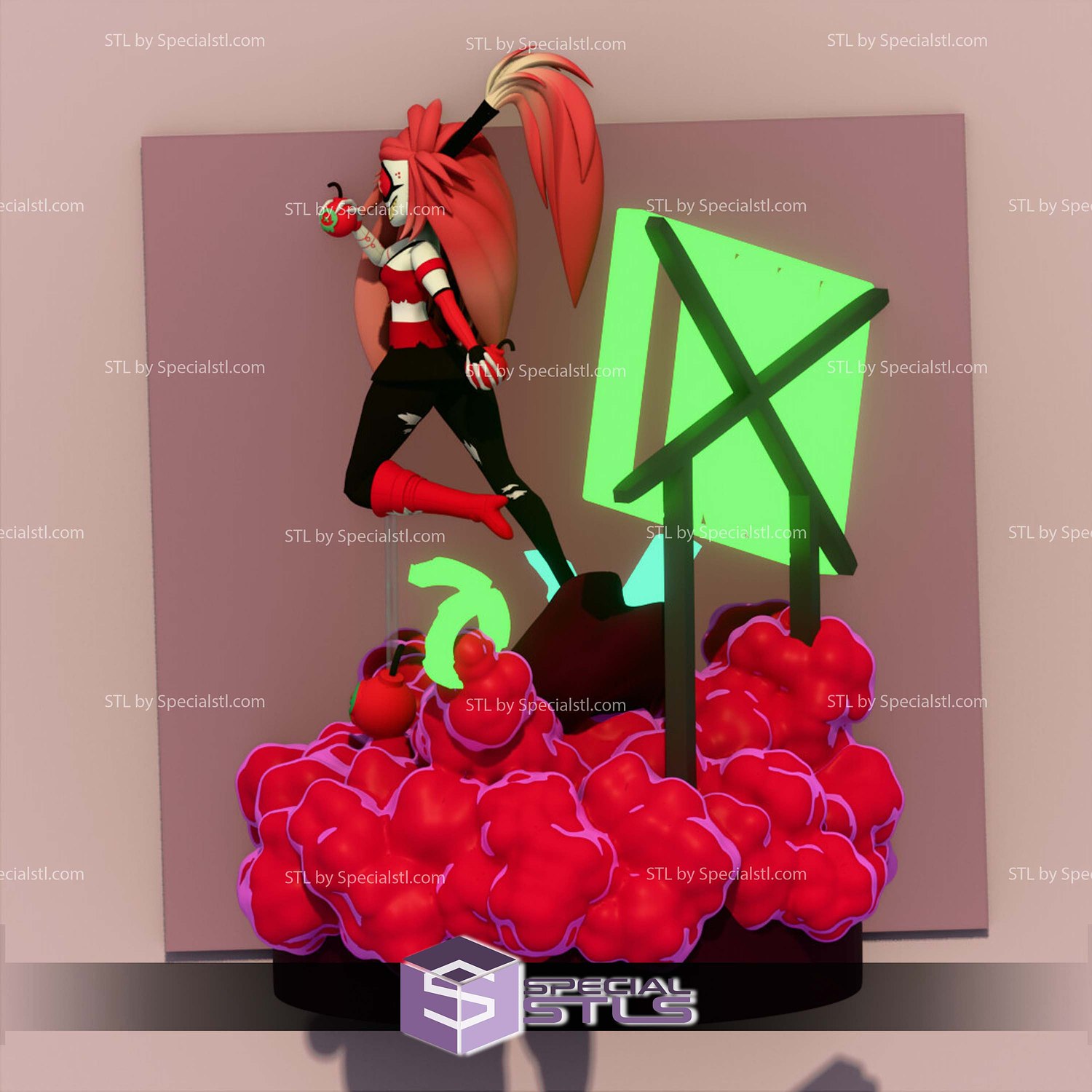 Cherri Bomb Hazbin Hotel Sculptures 3D Printing STL Model — view 3