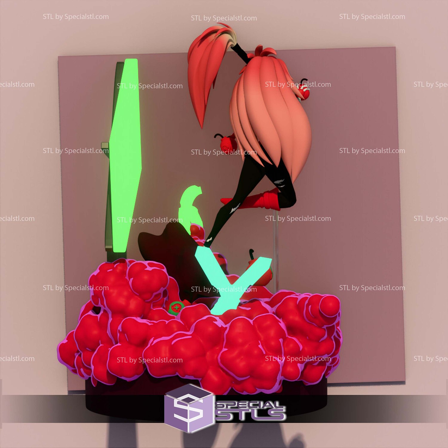 Cherri Bomb Hazbin Hotel Sculptures 3D Printing STL Model — view 5