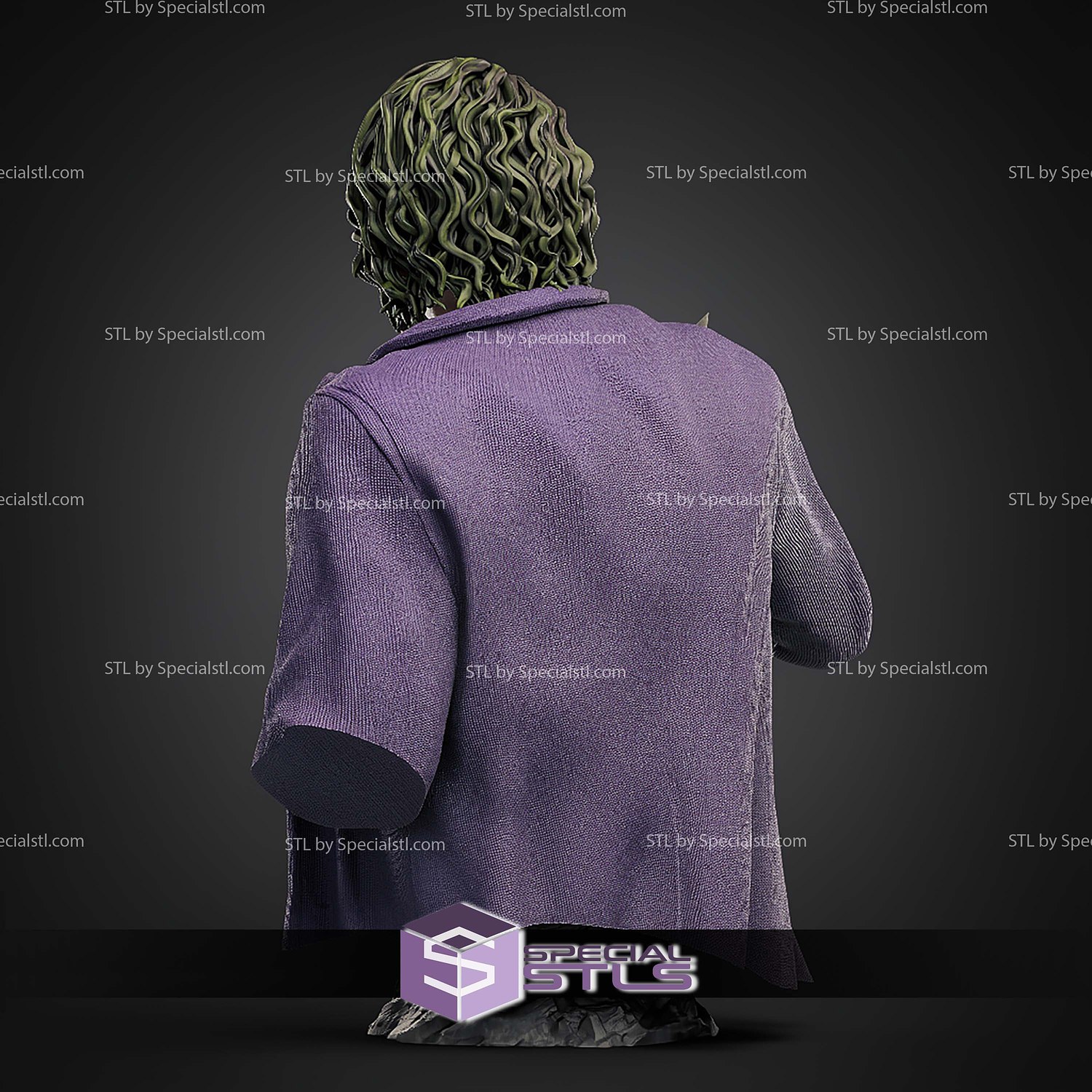 The Clown Joker Heath Ledger Bust 159mm STL Files 3D Model — view 4