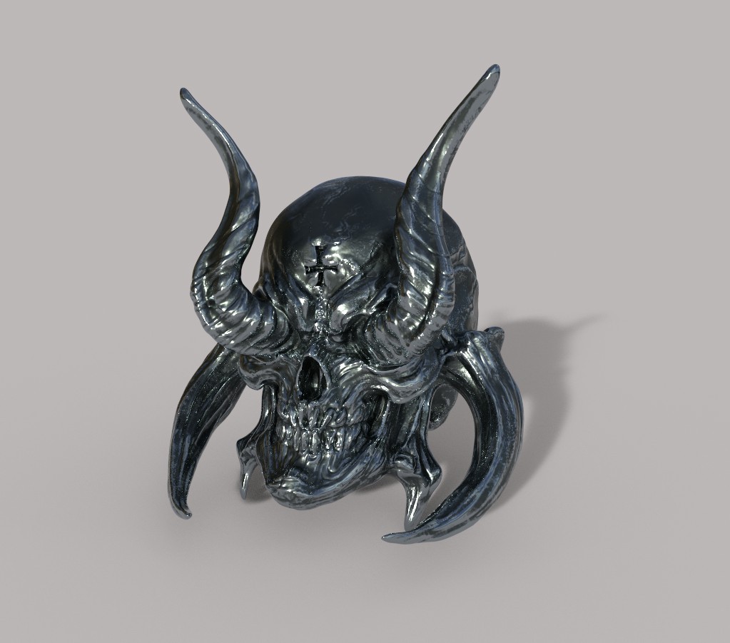 Doom Skull 3D STL Model