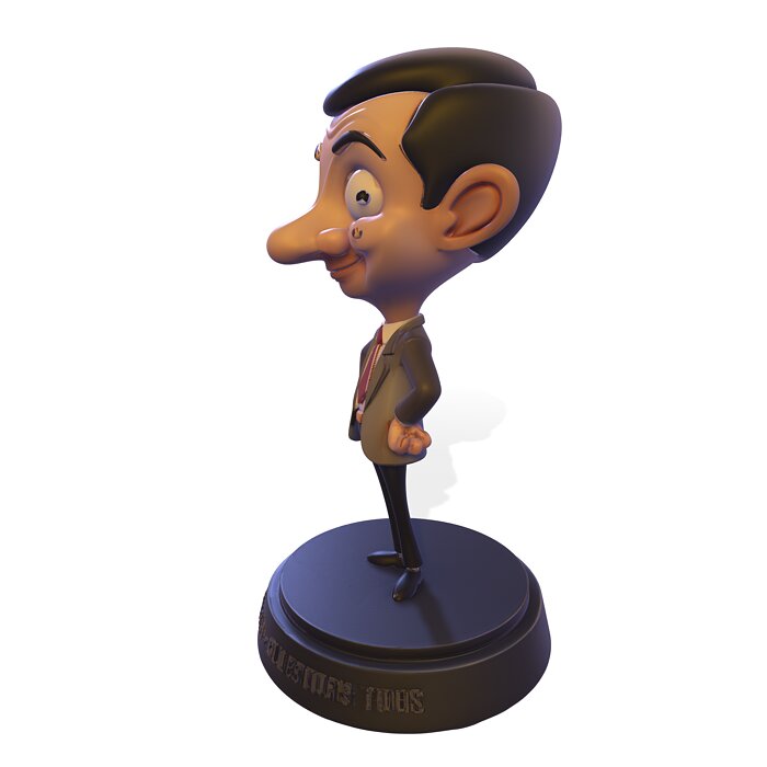 Stylized PBR British Comic Caricature Figurine 3D FBX Model — view 2