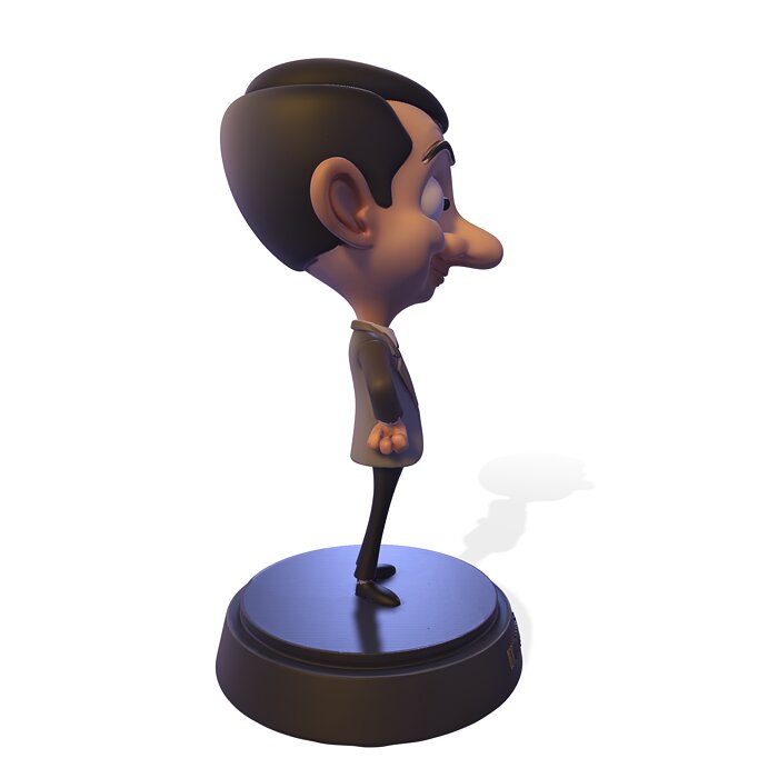 Stylized PBR British Comic Caricature Figurine 3D FBX Model — view 6