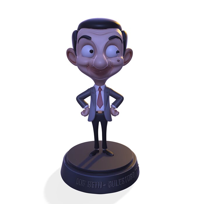 Stylized PBR British Comic Caricature Figurine 3D FBX Model — view 8
