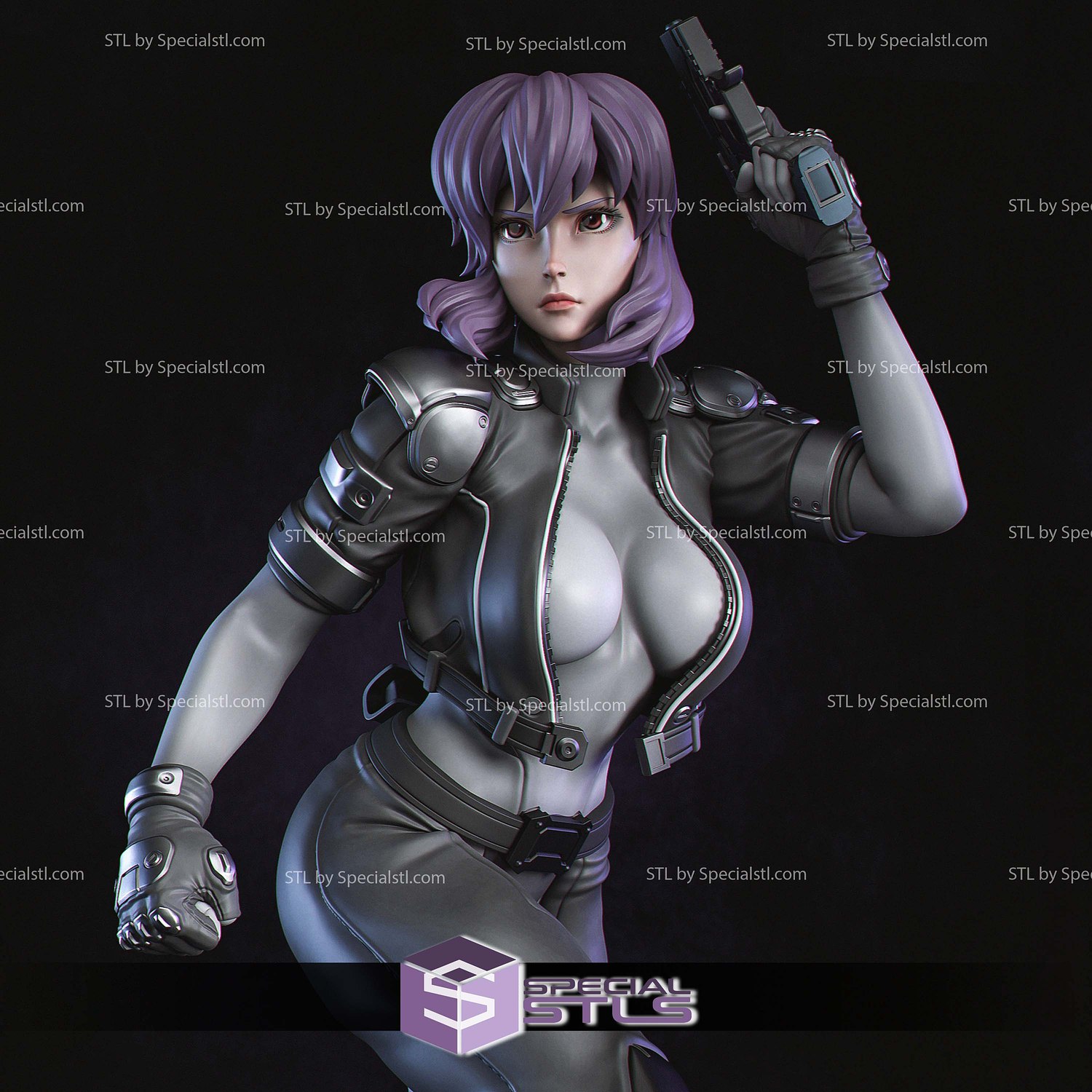 Motoko Kusanagi 2 Version STL Printer Files 3D Model — view 2