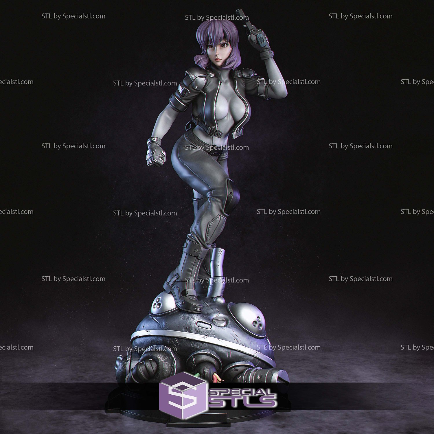 Motoko Kusanagi 2 Version STL Printer Files 3D Model — view 3