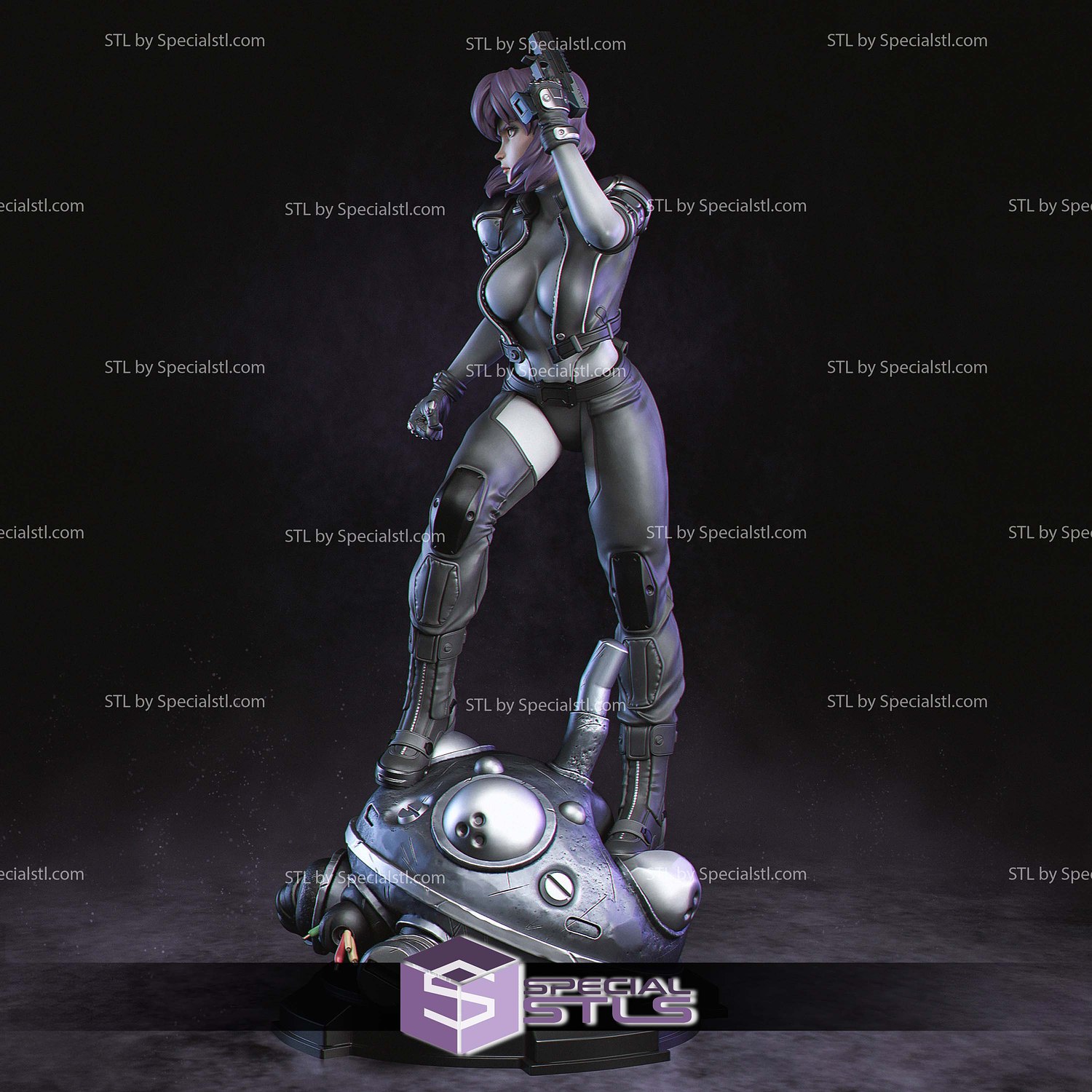 Motoko Kusanagi 2 Version STL Printer Files 3D Model — view 4
