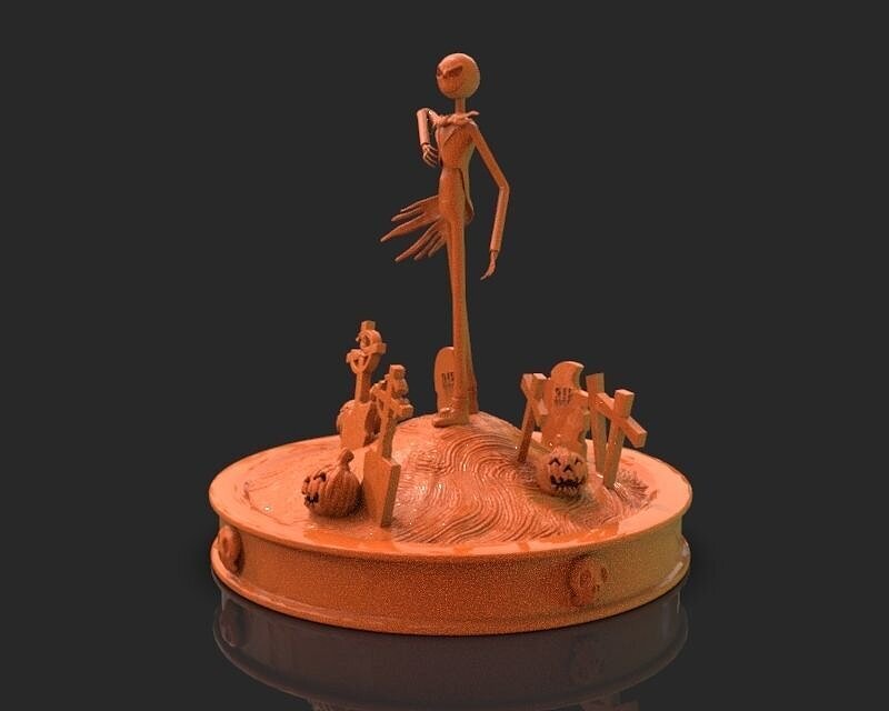 Jack Skelligton 3D Print ZTL Model — view 2