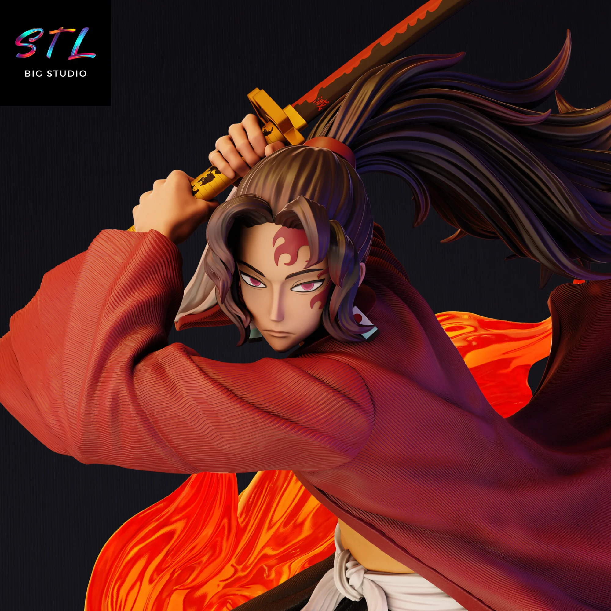 Yoriichi Tsugikuni STL | Demon Slayer | Figure for 3D Printing Model — view 4