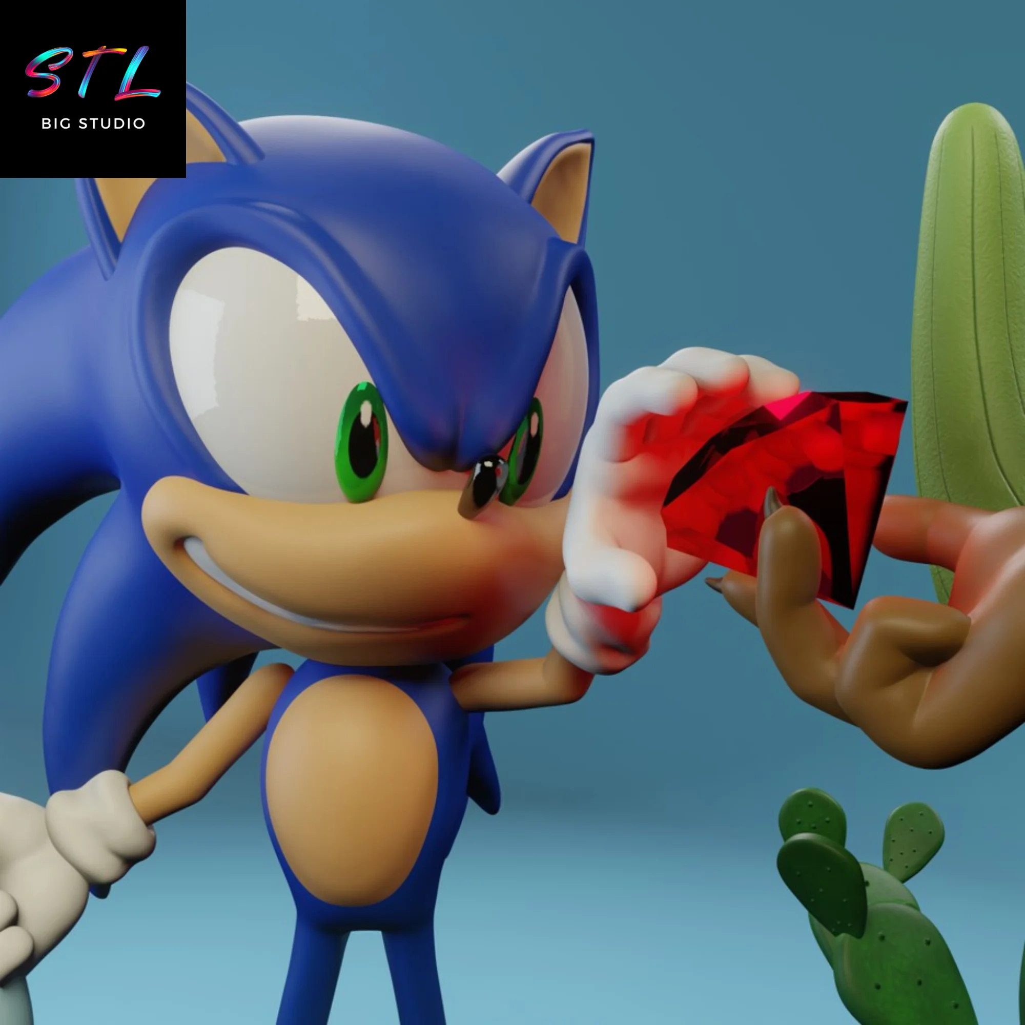 STL Diorama | The Coyote’s Revenge | Sonic x Looney Tunes | 3D Printing Model — view 4