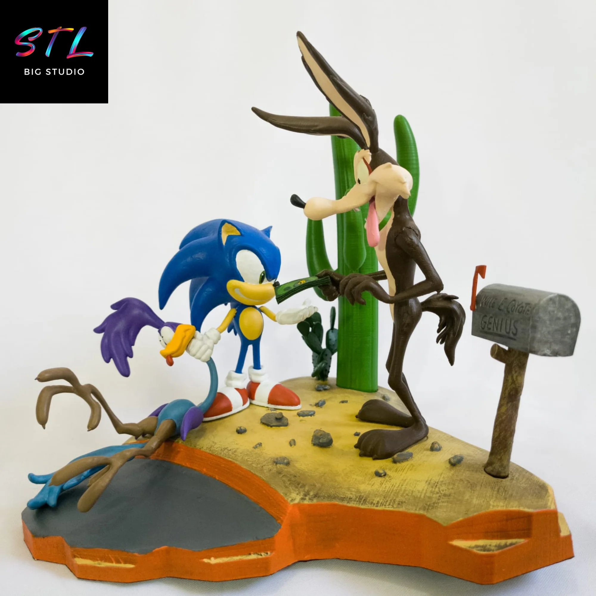STL Diorama | The Coyote’s Revenge | Sonic x Looney Tunes | 3D Printing Model — view 5