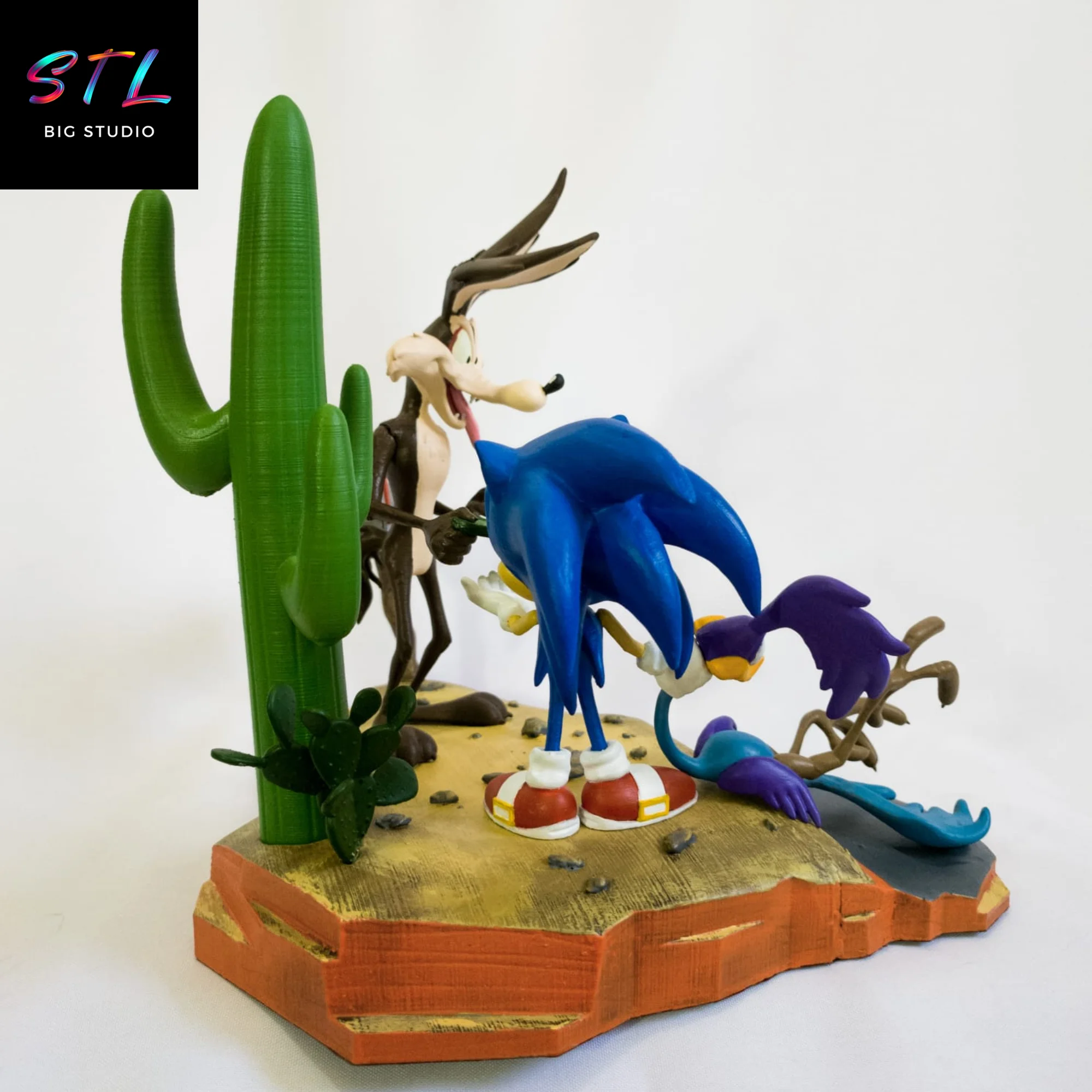 STL Diorama | The Coyote’s Revenge | Sonic x Looney Tunes | 3D Printing Model — view 6