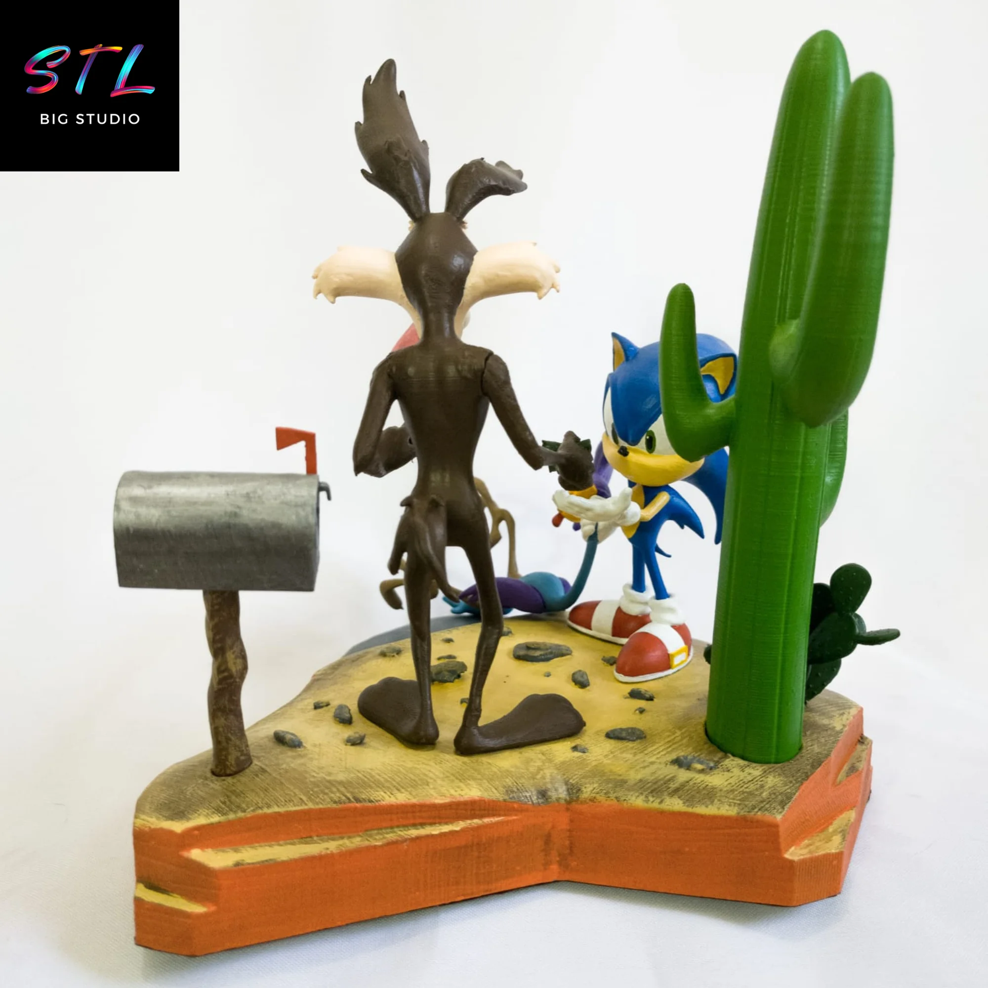 STL Diorama | The Coyote’s Revenge | Sonic x Looney Tunes | 3D Printing Model — view 7