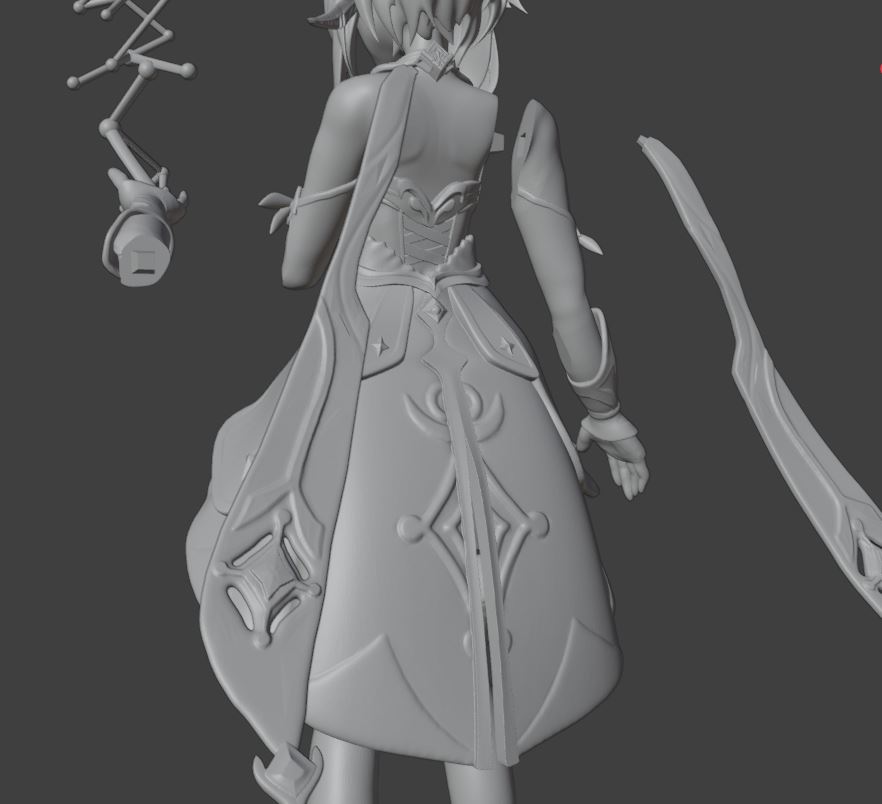 Lumine Genshin Impact Main Female Character- Star Pose 3D STL Model