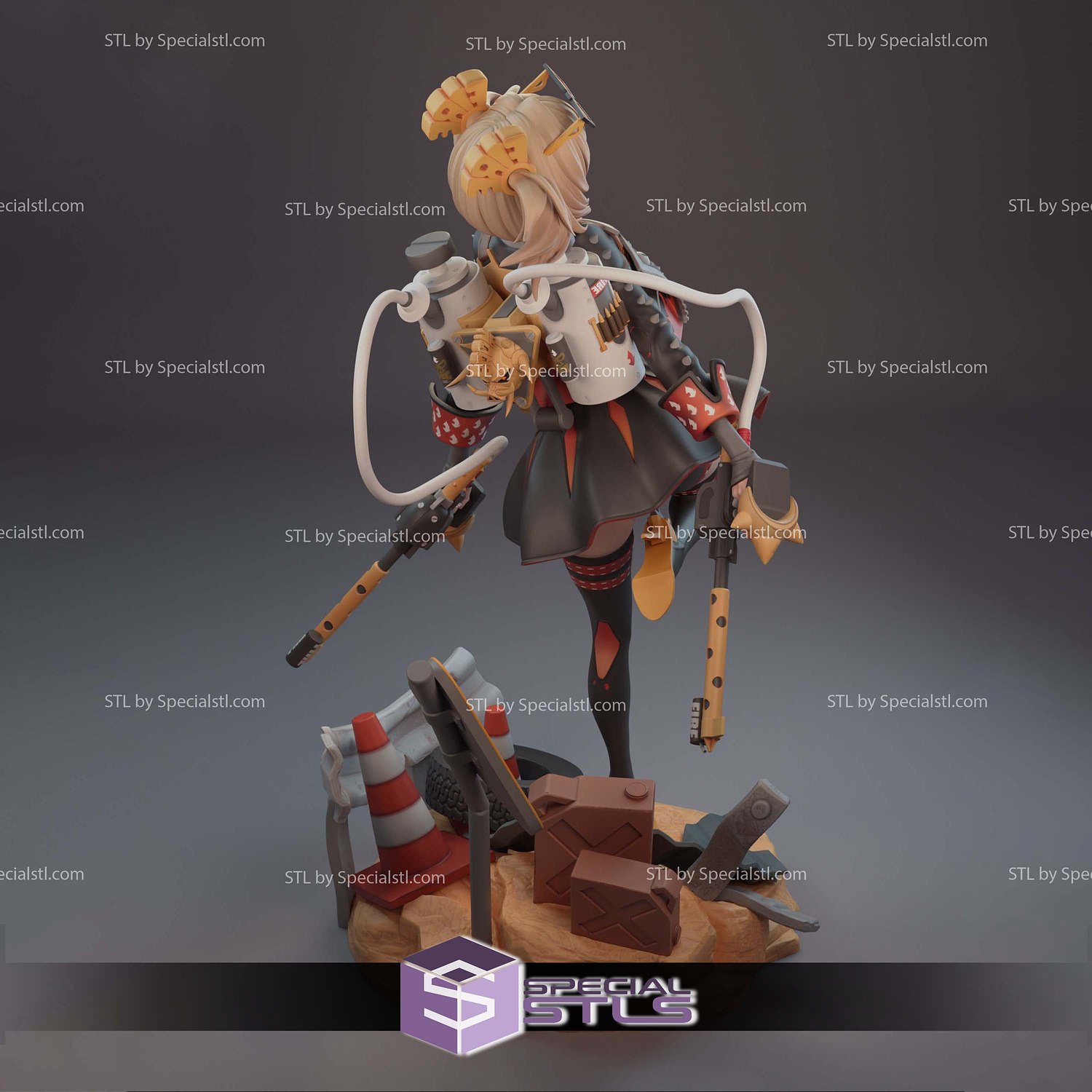 Burnice White V2 3D Print Files STL Model — view 2