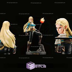 Princess Zelda and Torch STL Files 3D Model