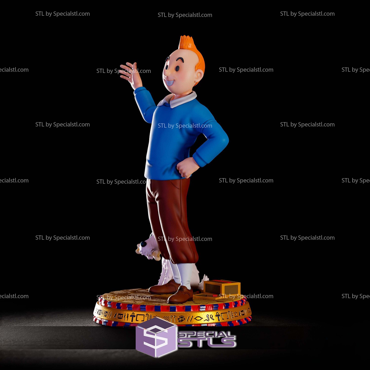 Tintin Fanart STL Files 3D Model — view 3