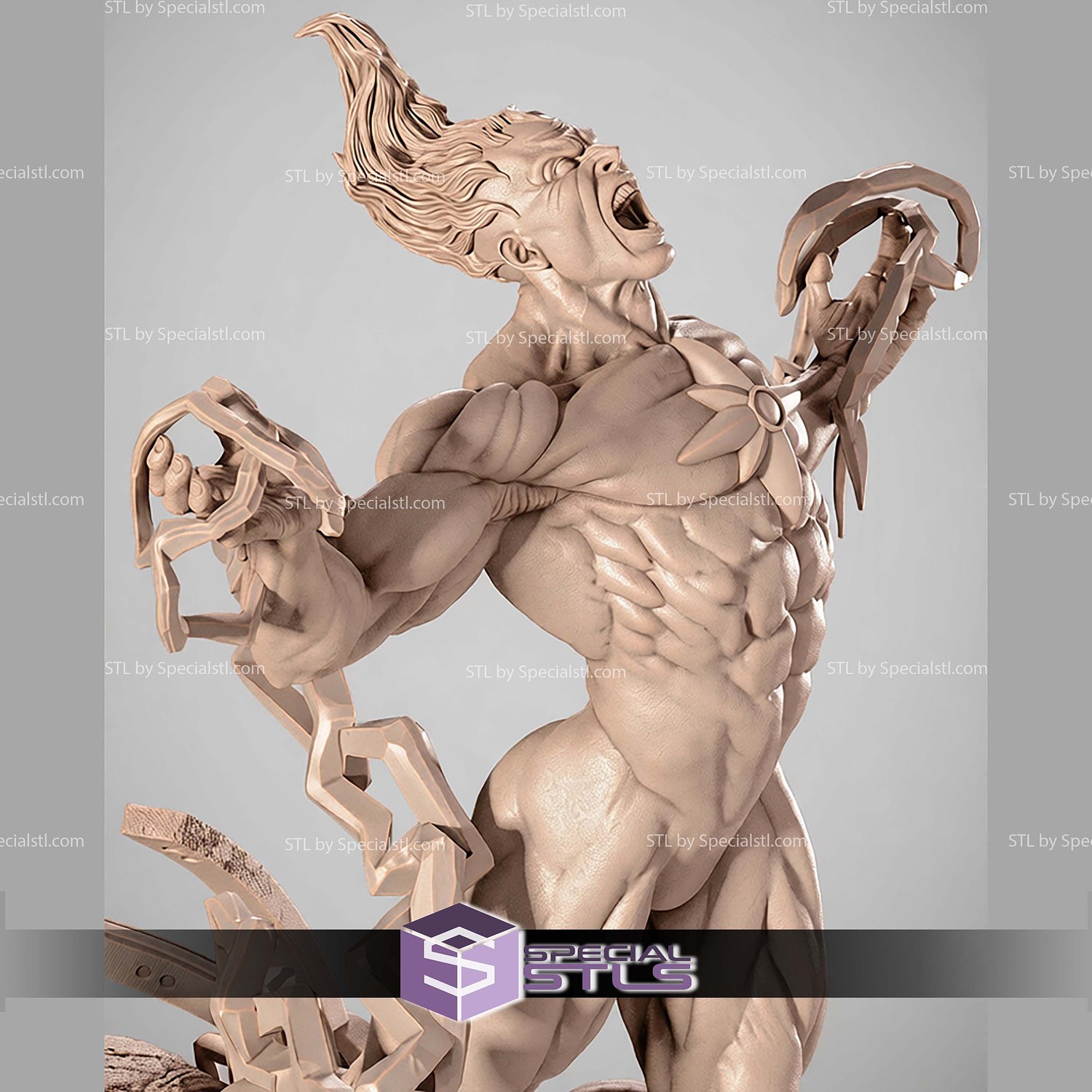 Captain Atom DC Hero STL Files 3D Model — view 4