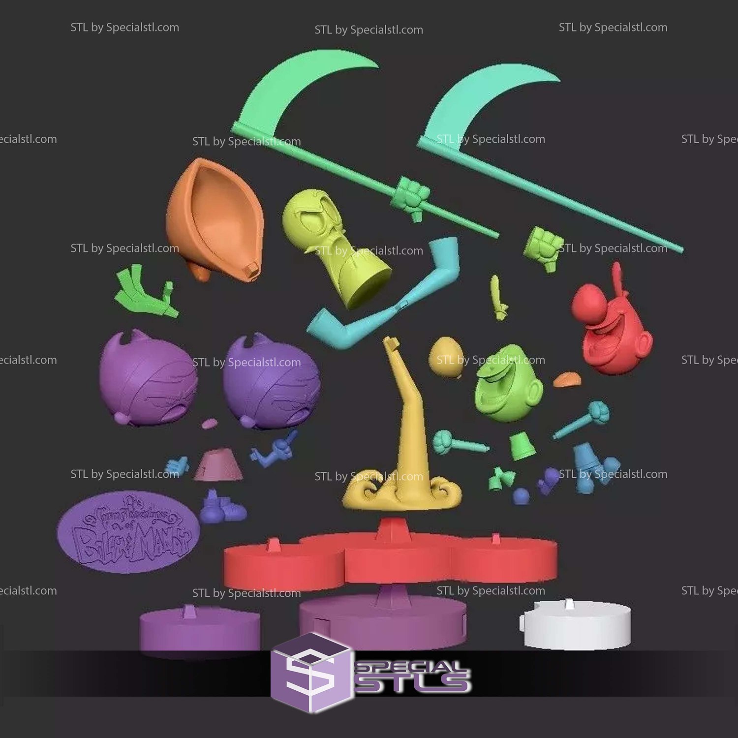 The Grim Adventures of Billy and Mandy STL Files 3D Model — view 4