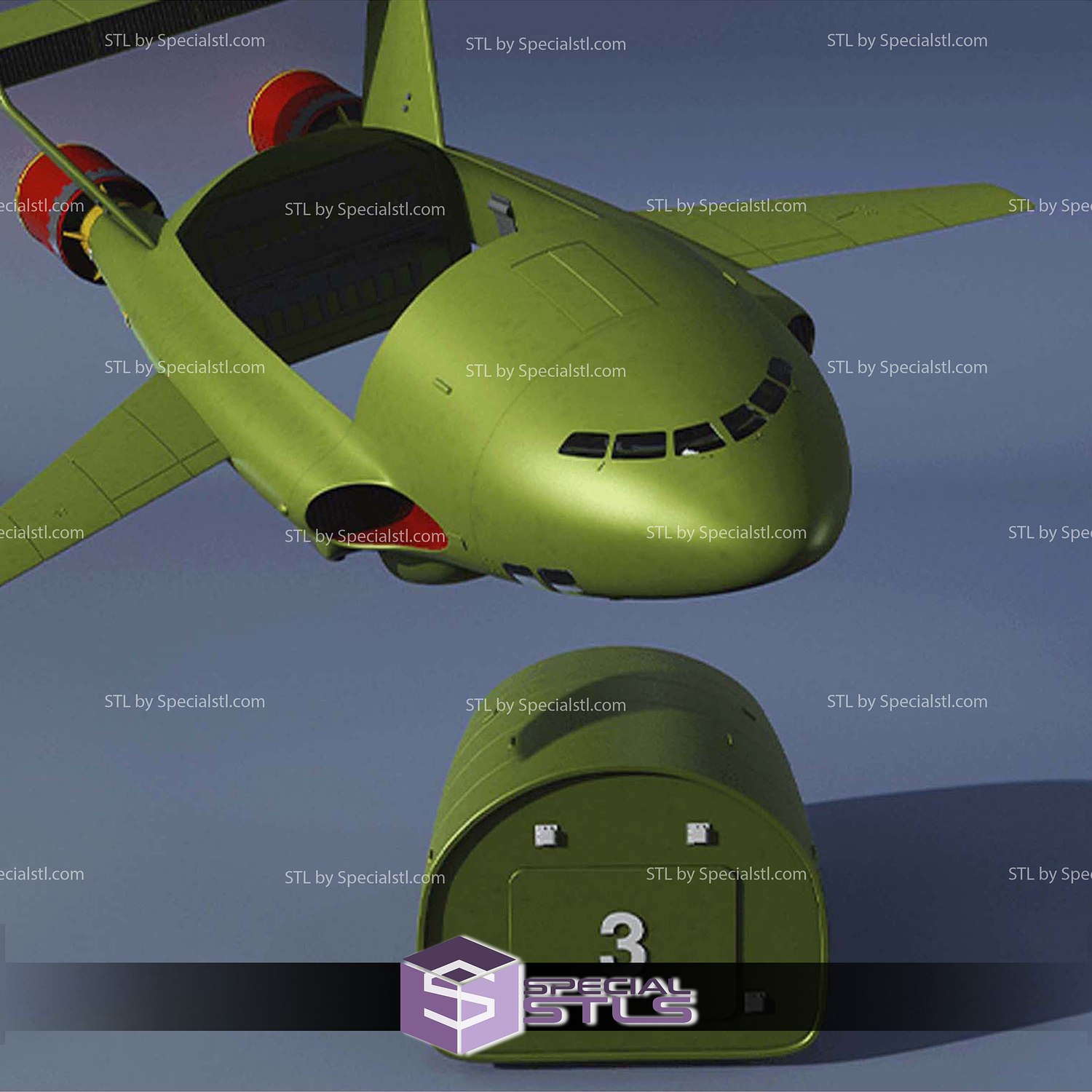 Thunderbird 2 TV Series 3D Printer Files STL Model — view 5