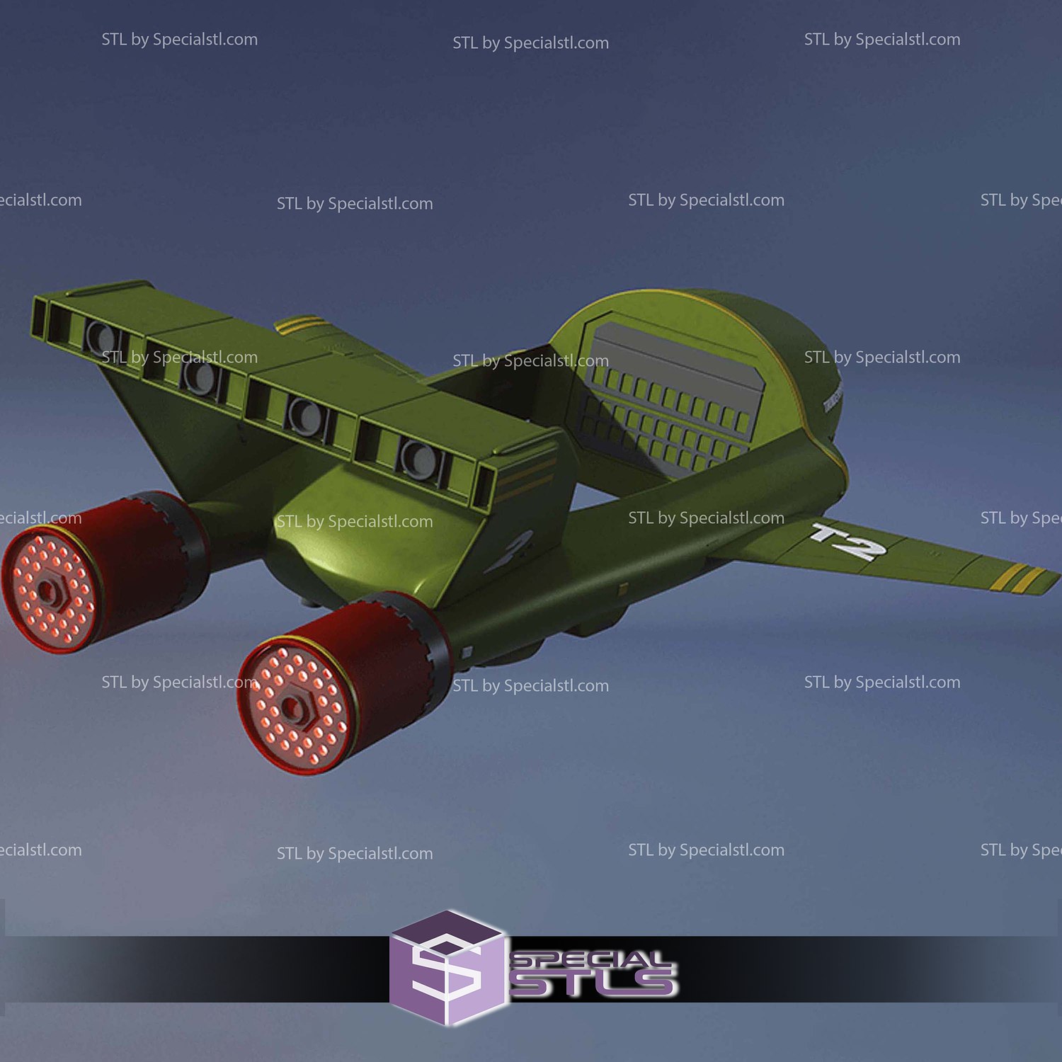 Thunderbird 2 TV Series 3D Printer Files STL Model — view 6