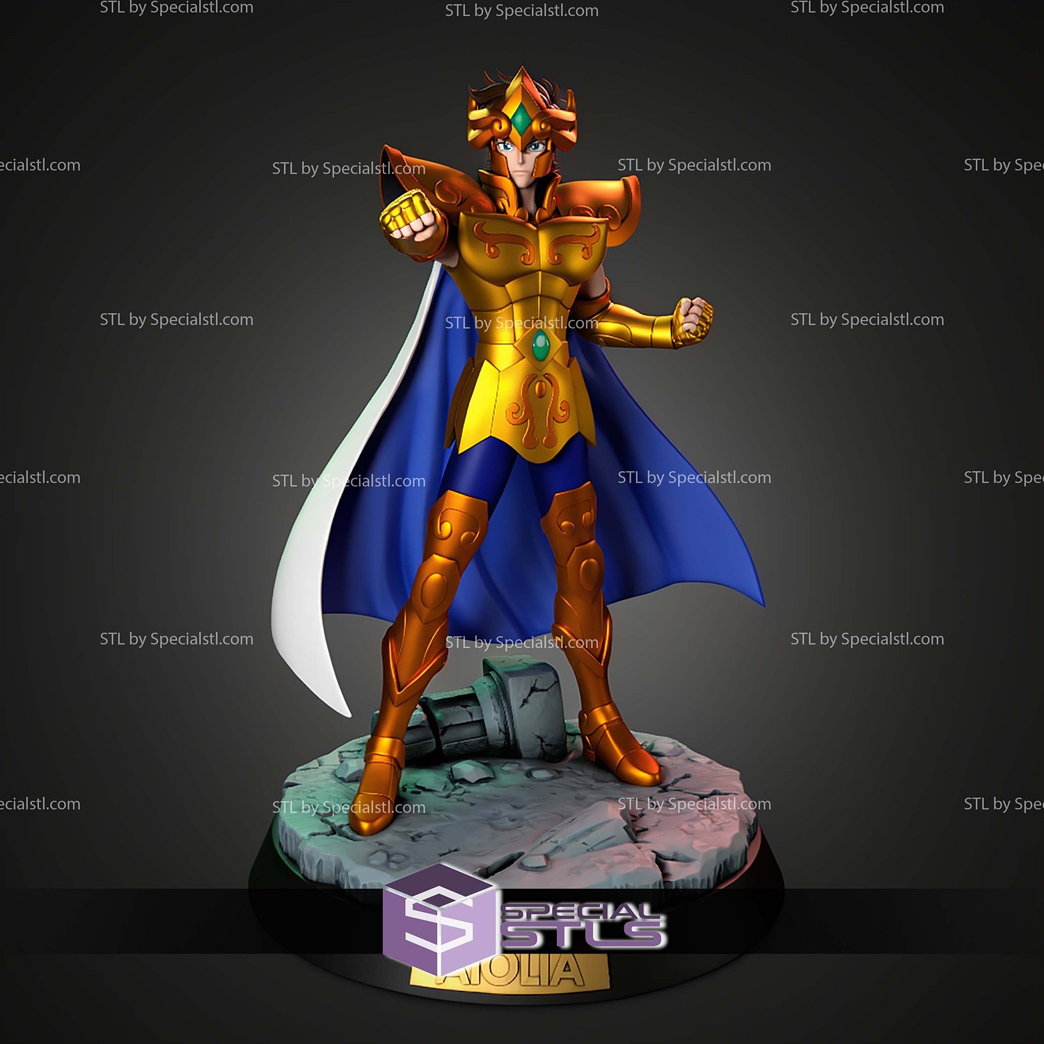 Leo Aiolia 206mm Saint Seiya STL Files 3D Model — view 2