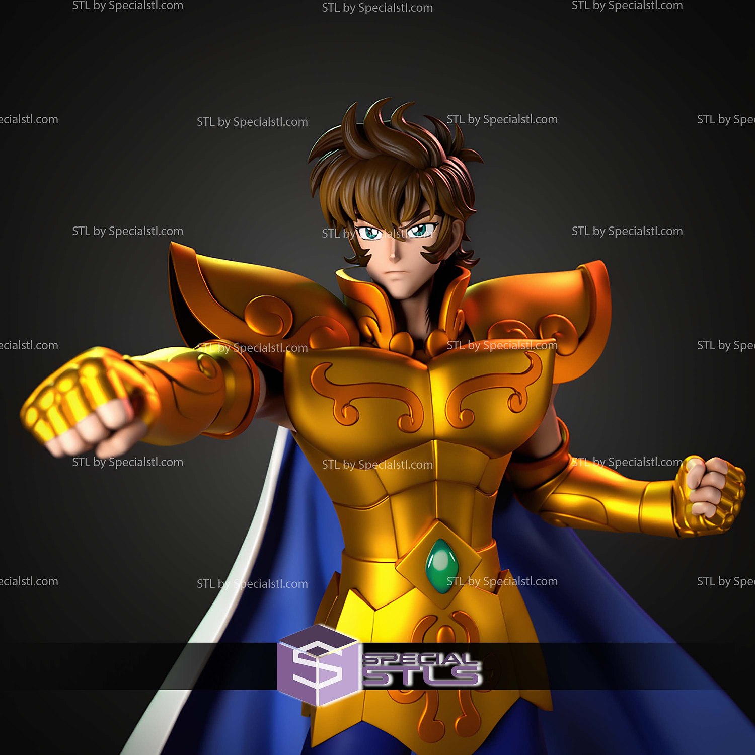 Leo Aiolia 206mm Saint Seiya STL Files 3D Model — view 3