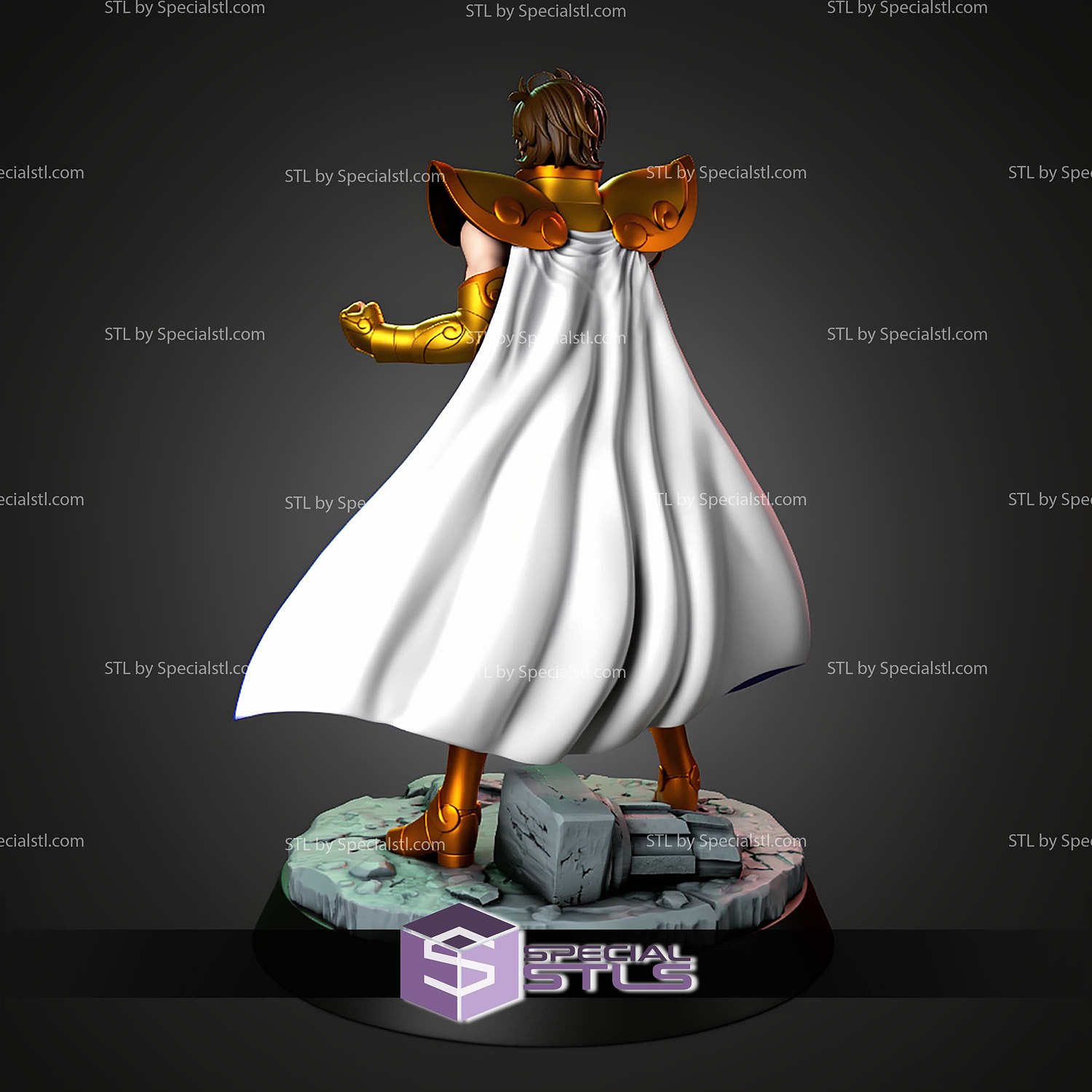 Leo Aiolia 206mm Saint Seiya STL Files 3D Model — view 5